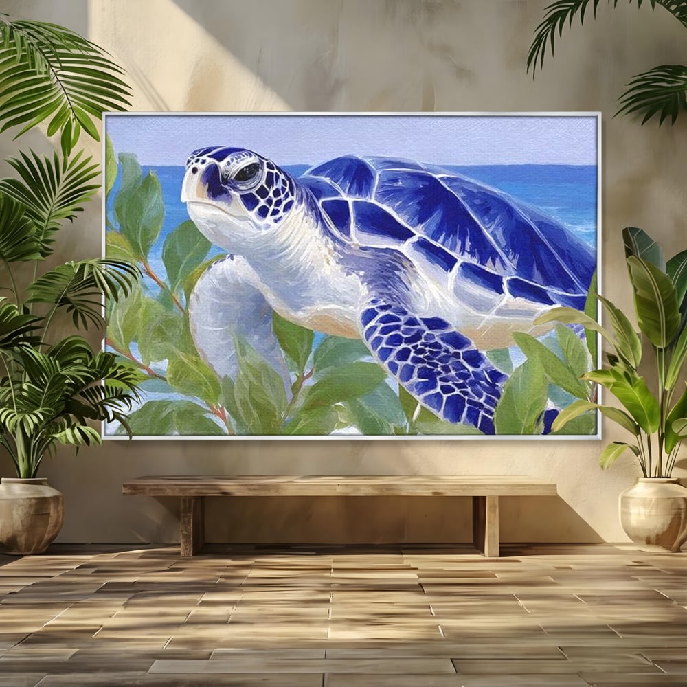 Tablou Canvas Premium, LuxCanva® M1510, Paradisul Testoaselor, Plaja, Ocean, Apa, Exotic, Natura, Carapace, Testoasa, Calatorie, Dormitor, Birou, Living, Camera Copil