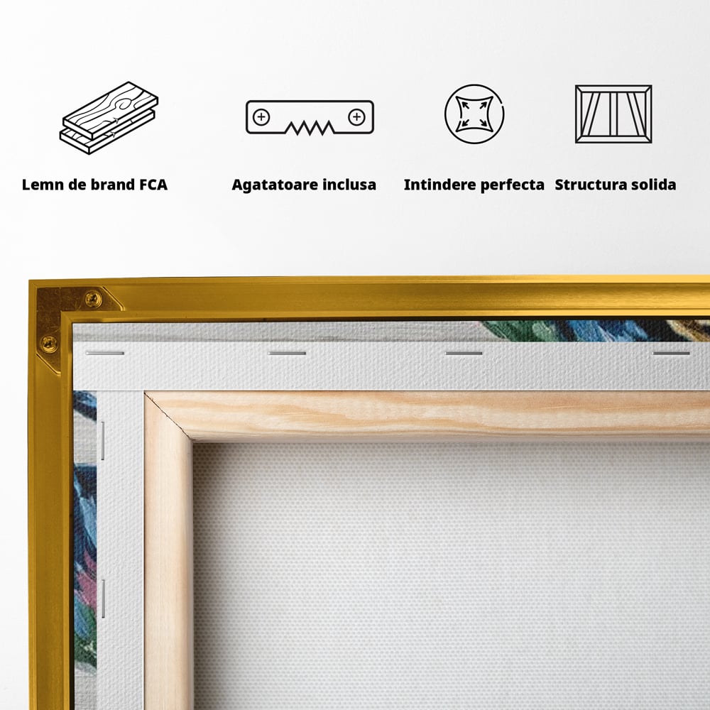 Leinwand Wandkunst Canvas Premium, LuxCanva® M1515, Urkraft, Stier, Hörner, Dynamisch, Angriff, Tiere, Malerei, Stärke, Modern, Schlafzimmer, Büro, Wohnen, Kinderzimmer