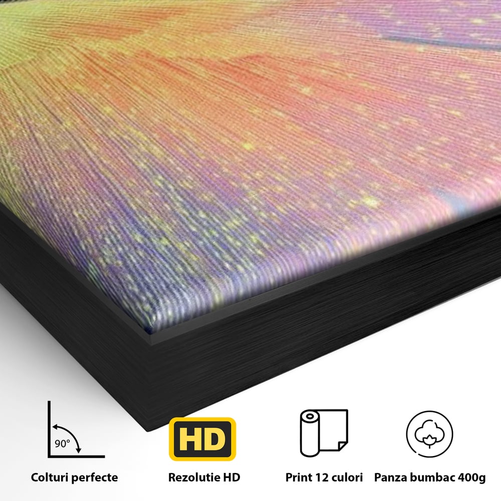 Tablou Canvas Premium, LuxCanva® M1516, Mesagerul Luminii, Pasare, Aripi, Sclipire, Magie, Mistic, Aurora, Culori Vibrante, Dormitor, Birou, Living, Camera Copil