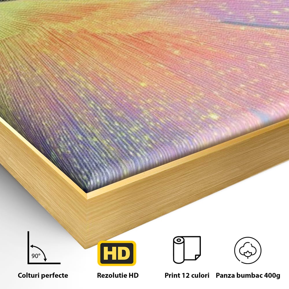 Tablou Canvas Premium, LuxCanva® M1516, Mesagerul Luminii, Pasare, Aripi, Sclipire, Magie, Mistic, Aurora, Culori Vibrante, Dormitor, Birou, Living, Camera Copil