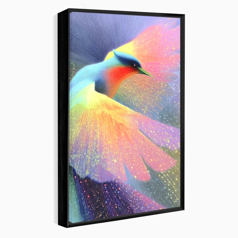 Tablou Canvas Premium, LuxCanva® M1516, Mesagerul Luminii, Pasare, Aripi, Sclipire, Magie, Mistic, Aurora, Culori Vibrante, Dormitor, Birou, Living, Camera Copil