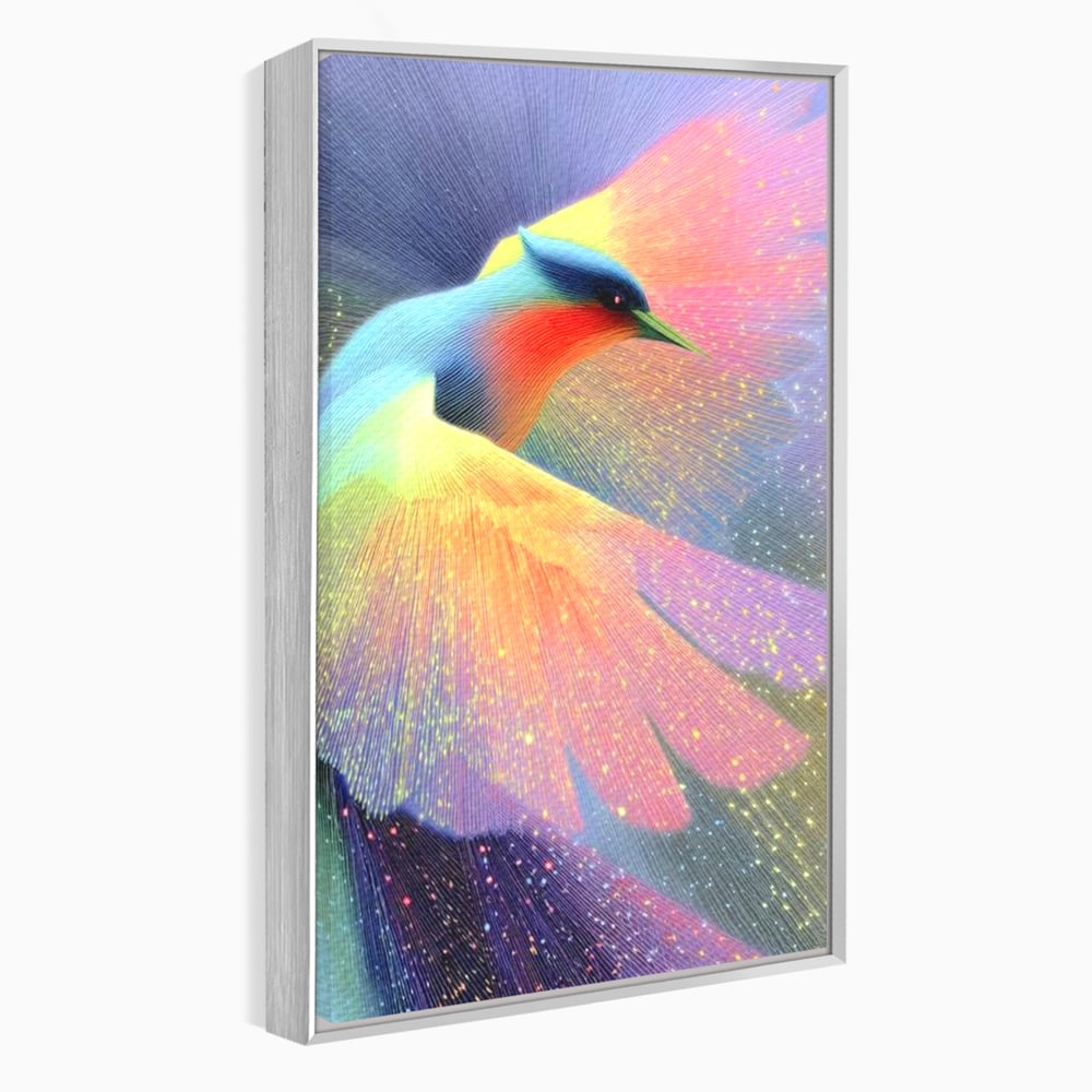 Tablou Canvas Premium, LuxCanva® M1516, Mesagerul Luminii, Pasare, Aripi, Sclipire, Magie, Mistic, Aurora, Culori Vibrante, Dormitor, Birou, Living, Camera Copil