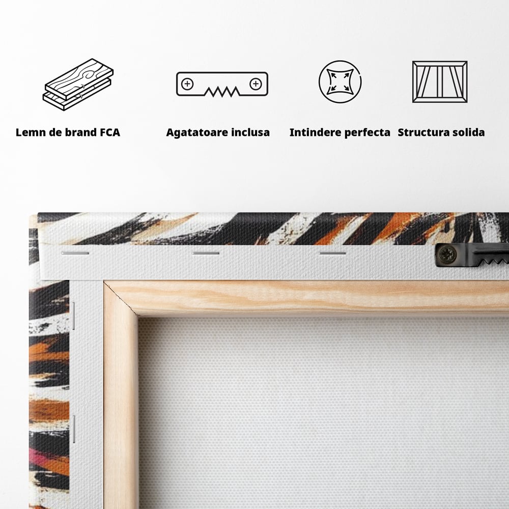 Tablou Canvas Premium, LuxCanva® M1524, Spirit Salbatic, Pictura, Cal, Armasar, Animal, Tribal, Galop, Coama, Etnic, Dormitor, Birou, Living, Camera Copil