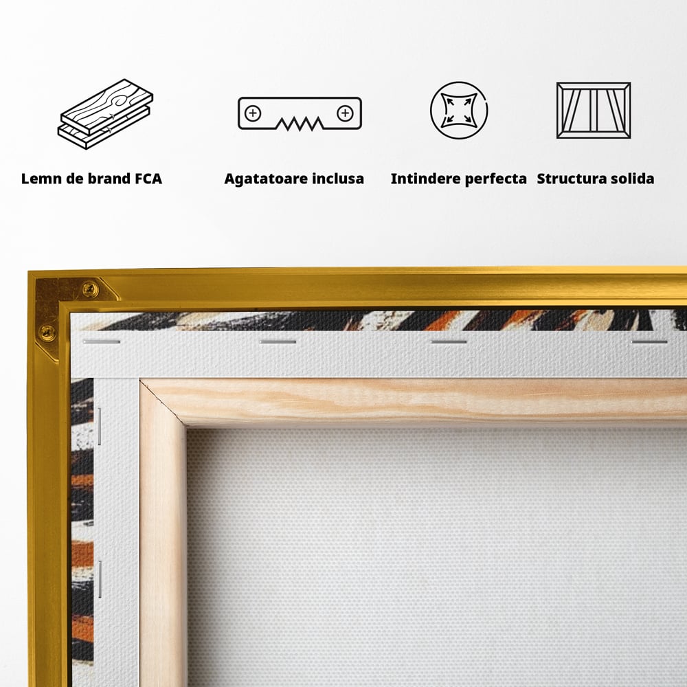 Tablou Canvas Premium, LuxCanva® M1524, Spirit Salbatic, Pictura, Cal, Armasar, Animal, Tribal, Galop, Coama, Etnic, Dormitor, Birou, Living, Camera Copil