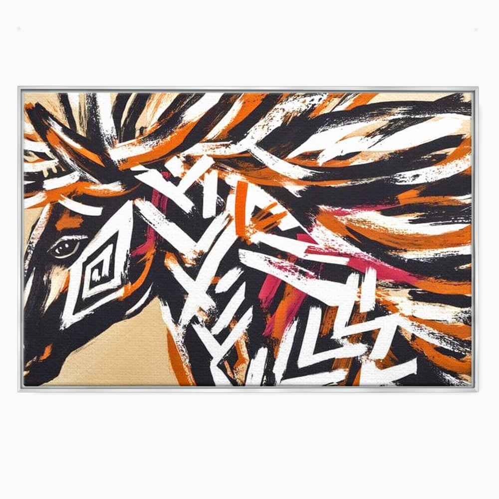 Tablou Canvas Premium, LuxCanva® M1524, Spirit Salbatic, Pictura, Cal, Armasar, Animal, Tribal, Galop, Coama, Etnic, Dormitor, Birou, Living, Camera Copil