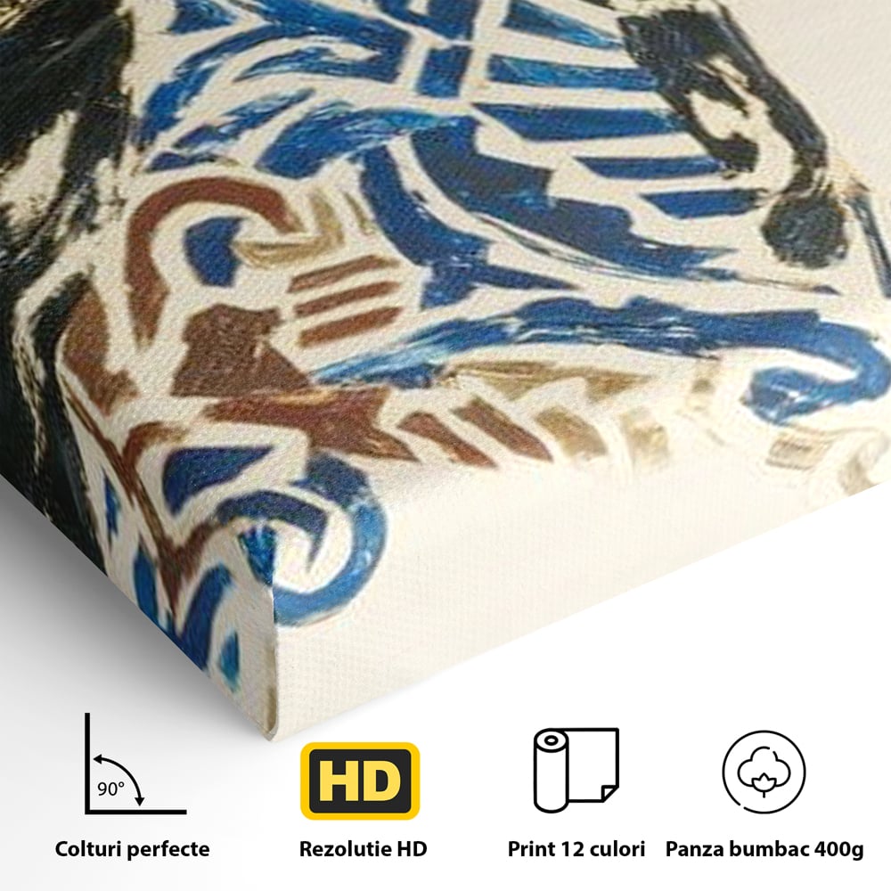 Tablou Canvas Premium, LuxCanva® M1525, Galop catre Istorie, Simboluri, Arta Abstracta, Animal, Desen, Cal, Rustic, Tribal, Dormitor, Birou, Living, Camera Copil