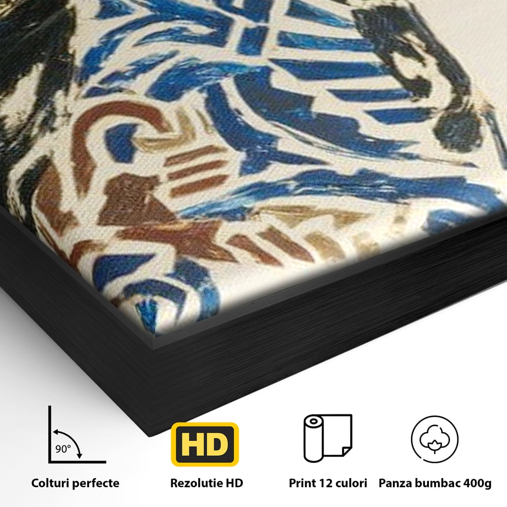 Tablou Canvas Premium, LuxCanva® M1525, Galop catre Istorie, Simboluri, Arta Abstracta, Animal, Desen, Cal, Rustic, Tribal, Dormitor, Birou, Living, Camera Copil