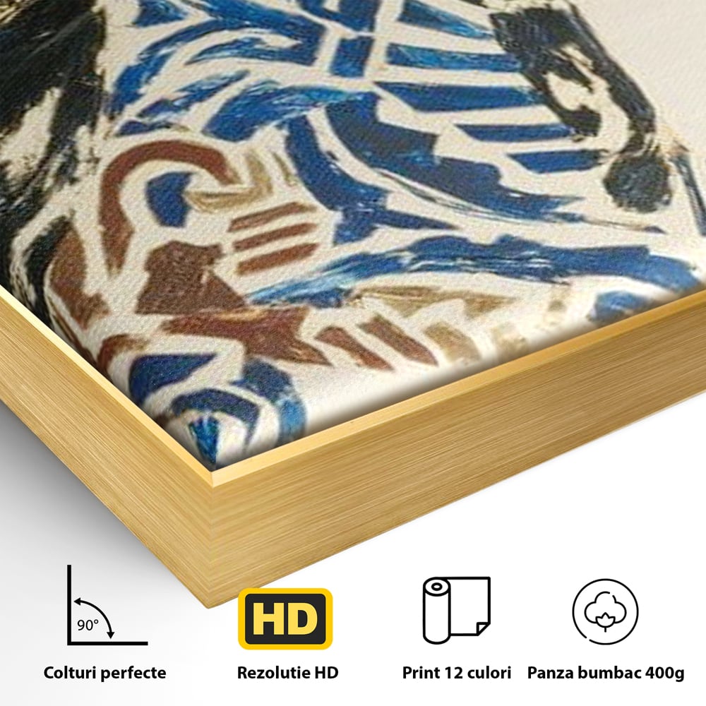 Tablou Canvas Premium, LuxCanva® M1525, Galop catre Istorie, Simboluri, Arta Abstracta, Animal, Desen, Cal, Rustic, Tribal, Dormitor, Birou, Living, Camera Copil