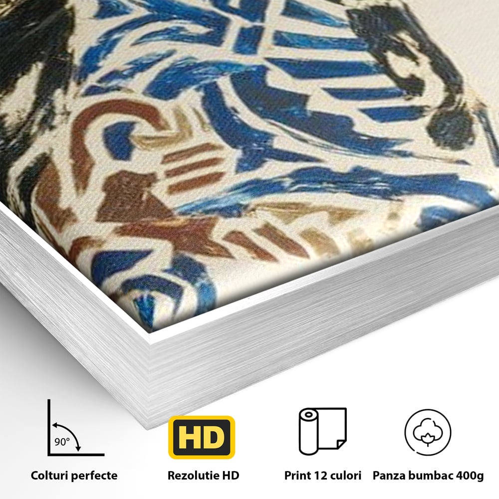 Tablou Canvas Premium, LuxCanva® M1525, Galop catre Istorie, Simboluri, Arta Abstracta, Animal, Desen, Cal, Rustic, Tribal, Dormitor, Birou, Living, Camera Copil
