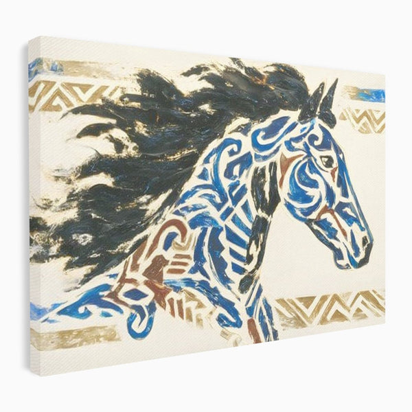 Tablou Canvas Premium, LuxCanva® M1525, Galop catre Istorie, Simboluri, Arta Abstracta, Animal, Desen, Cal, Rustic, Tribal, Dormitor, Birou, Living, Camera Copil