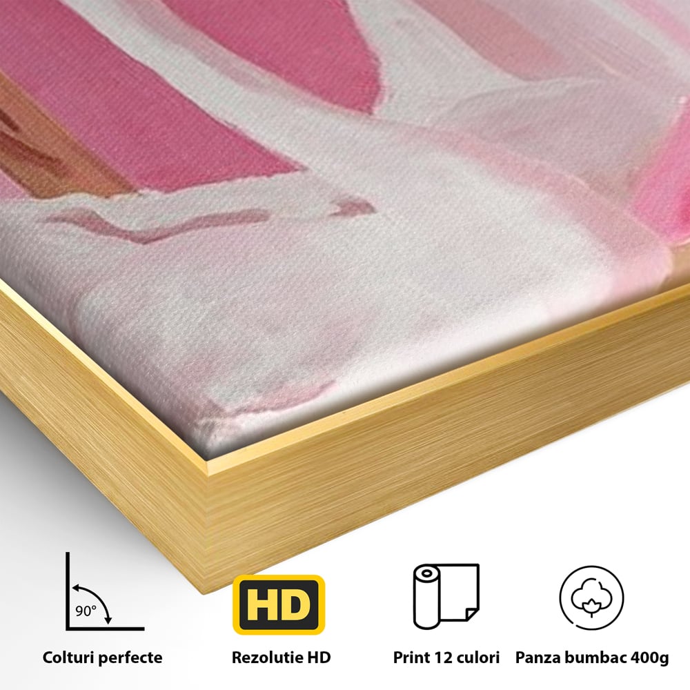Leinwand Wandkunst Canvas Premium, LuxCanva® M1529, Enchanted Mirror, Schwan, Rosa, Handtuch, Badezimmer, Badezimmer, Spiegel, Spiegel, Reflexion, Adorable, Sauber, Schlafzimmer, Büro, Wohnen, Kinderzimmer