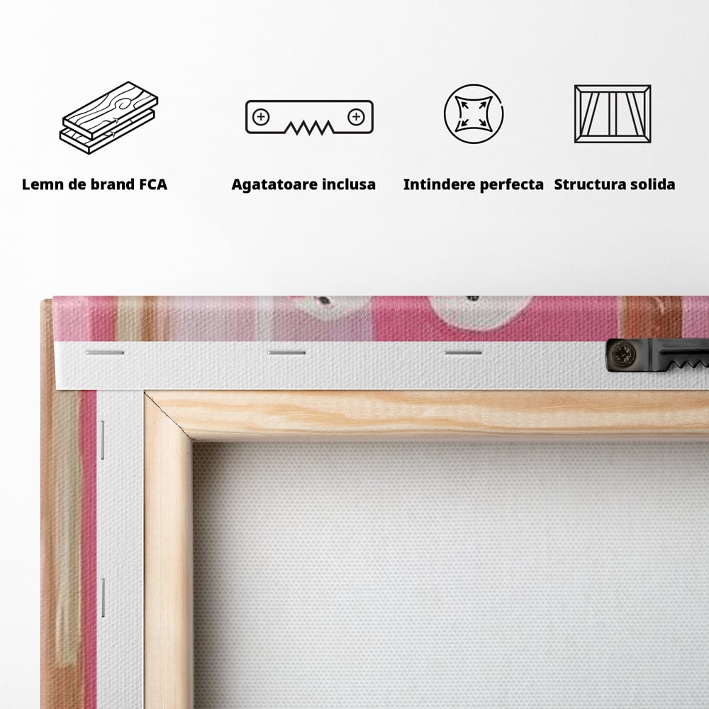 Leinwand Wandkunst Canvas Premium, LuxCanva® M1529, Enchanted Mirror, Schwan, Rosa, Handtuch, Badezimmer, Badezimmer, Spiegel, Spiegel, Reflexion, Adorable, Sauber, Schlafzimmer, Büro, Wohnen, Kinderzimmer