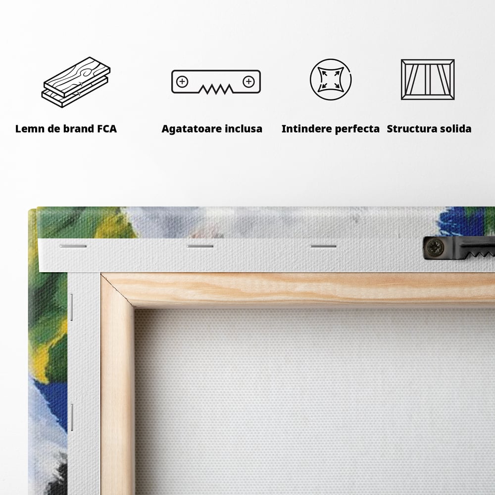 Leinwand Wandkunst Premium, LuxCanva® M1530, Im Sonnengarten, Katze, Tier, Katze, abstrakte Kunst, Blätter, Vegetation, Schnurrbart, Schlafzimmer, Büro, Wohnzimmer, Babyzimmer