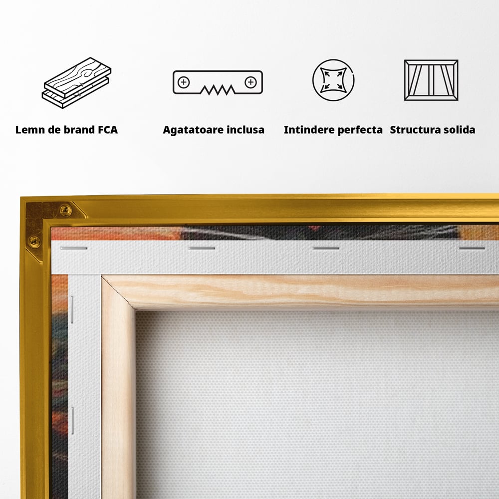 Leinwand Wandkunst Canvas Premium, LuxCanva® M1534, Schicksalsangst, Schrei, Panik, Drama, Drama, Reißzähne, Katze, Feline, Komödie, Modern, Schlafzimmer, Büro, Wohnzimmer, Kinderzimmer