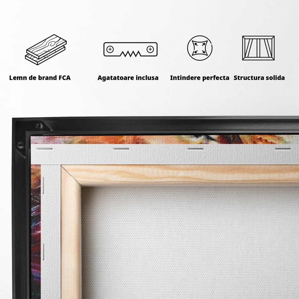 Tablou Canvas Premium, LuxCanva® M1536, Originea Curajului, Leu, Raget, Regele Junglei, Putere, Pictura, Animal, Multicolor, Dormitor, Birou, Living, Camera Copil