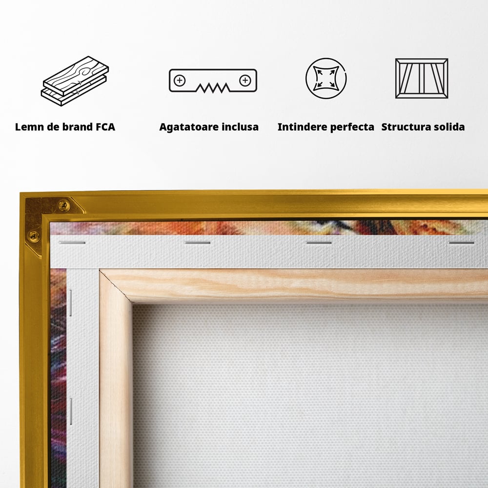 Tablou Canvas Premium, LuxCanva® M1536, Originea Curajului, Leu, Raget, Regele Junglei, Putere, Pictura, Animal, Multicolor, Dormitor, Birou, Living, Camera Copil