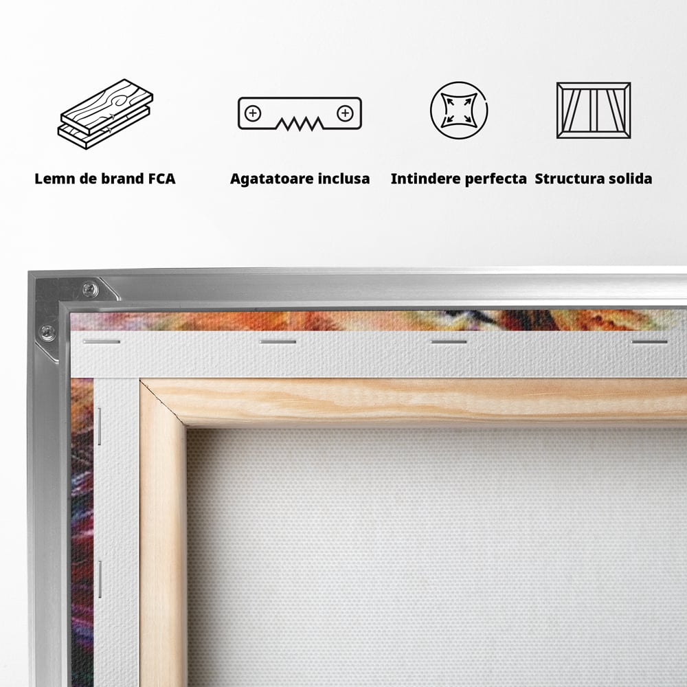 Tablou Canvas Premium, LuxCanva® M1536, Originea Curajului, Leu, Raget, Regele Junglei, Putere, Pictura, Animal, Multicolor, Dormitor, Birou, Living, Camera Copil