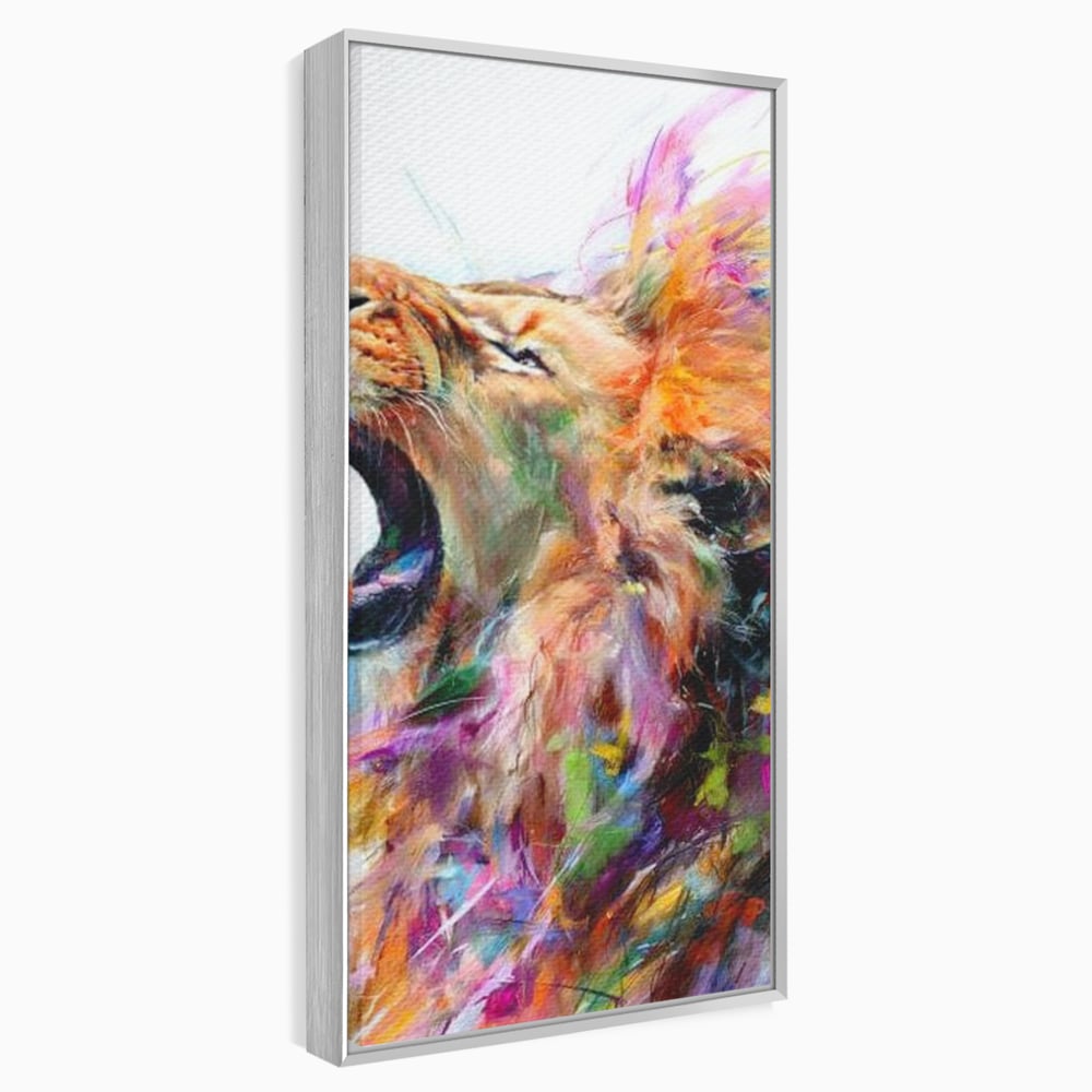 Tablou Canvas Premium, LuxCanva® M1536, Originea Curajului, Leu, Raget, Regele Junglei, Putere, Pictura, Animal, Multicolor, Dormitor, Birou, Living, Camera Copil