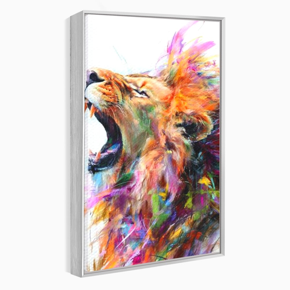 Tablou Canvas Premium, LuxCanva® M1536, Originea Curajului, Leu, Raget, Regele Junglei, Putere, Pictura, Animal, Multicolor, Dormitor, Birou, Living, Camera Copil