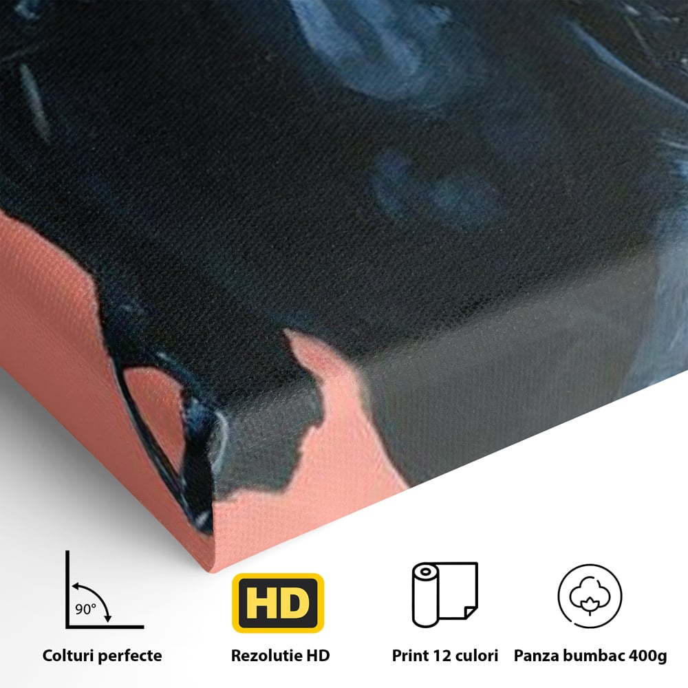 Tablou Canvas Premium, LuxCanva® M1539, Cavalerul Fara Chip, Calaret, Mister, Cal, Armasar, Armura, Epic, Erou, Calatorie, Intunecat, Dormitor, Birou, Living, Camera Copil