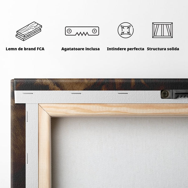 Leinwand Wandkunst Leinwand Wandkunst Premium, LuxCanva® M1544, Royal Sanctuary, Löwe, König des Dschungels, Huhn, Tiere, Liebe, Schutz, Dynastie, Schlafzimmer, Büro, Wohnzimmer
