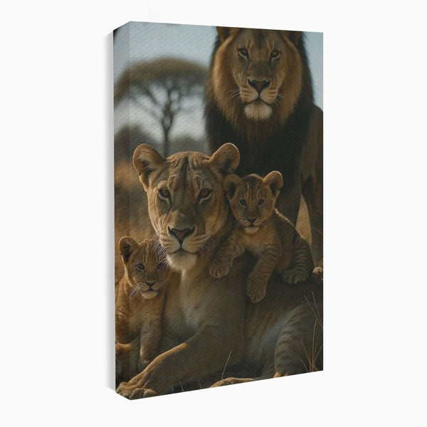 Leinwandbilder Premium, LuxCanva® M1547, Schatz des Königs, Savanne, Exotisch, König des Dschungels, Königreich, Macht, Löwen, Familie, Natur, Schlafzimmer, Büro, Wohnen