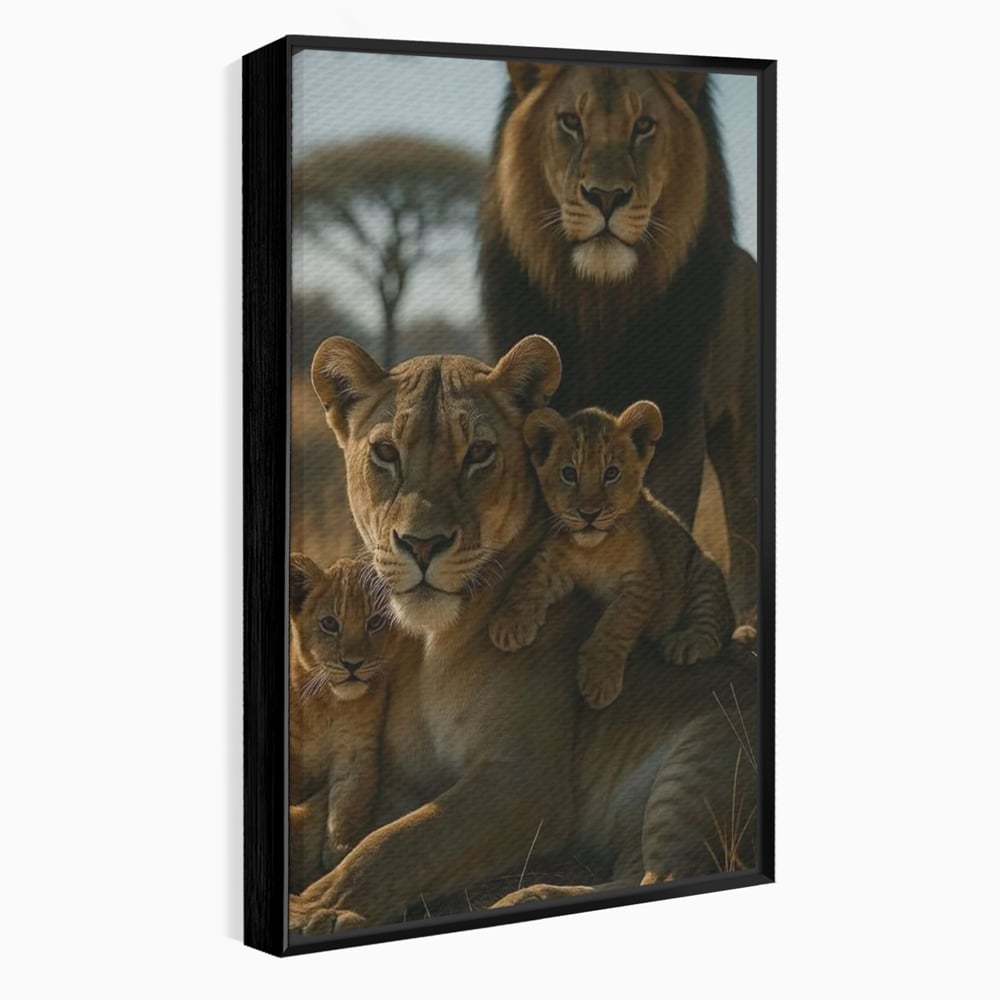 Leinwandbilder Premium, LuxCanva® M1547, Schatz des Königs, Savanne, Exotisch, König des Dschungels, Königreich, Macht, Löwen, Familie, Natur, Schlafzimmer, Büro, Wohnen