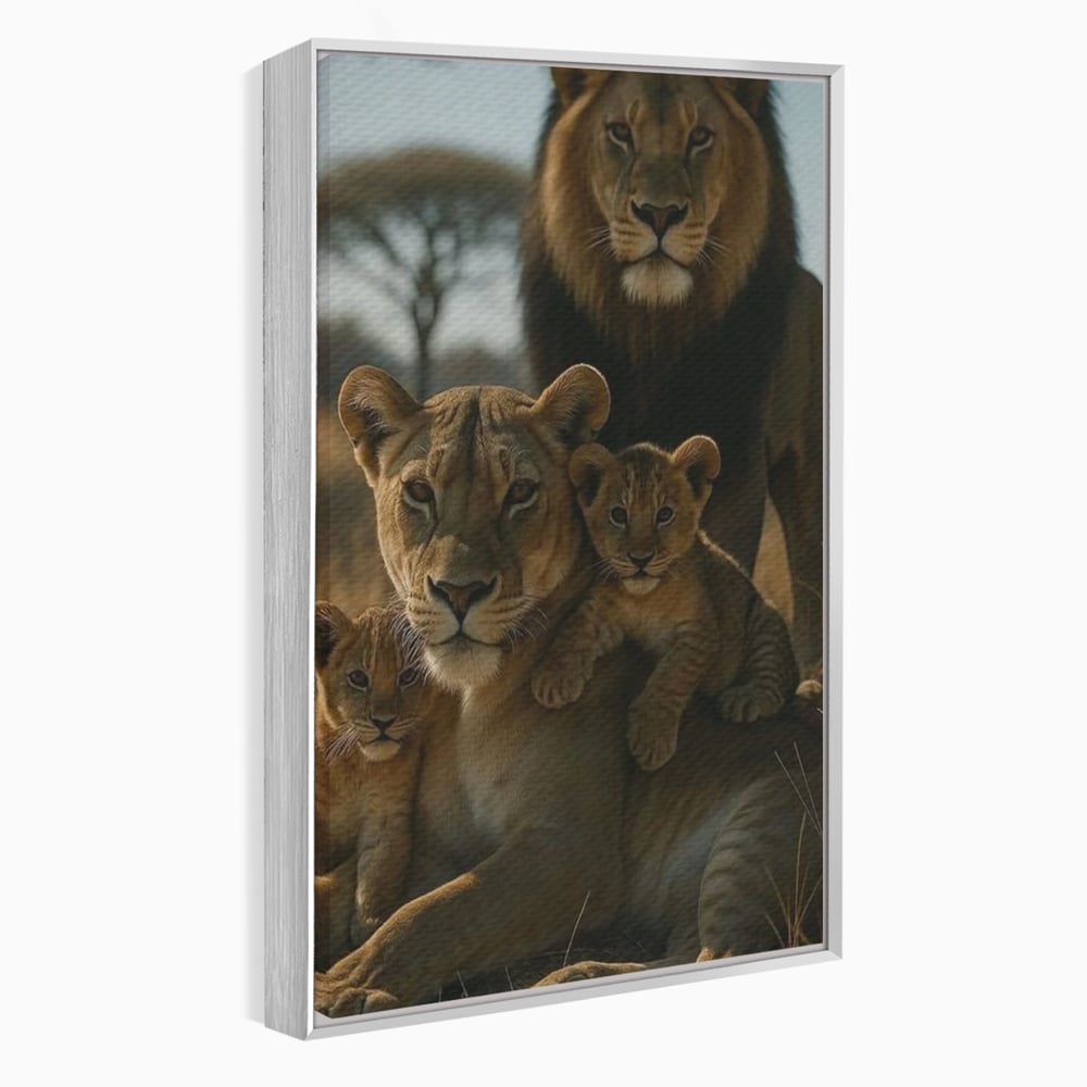 Leinwandbilder Premium, LuxCanva® M1547, Schatz des Königs, Savanne, Exotisch, König des Dschungels, Königreich, Macht, Löwen, Familie, Natur, Schlafzimmer, Büro, Wohnen