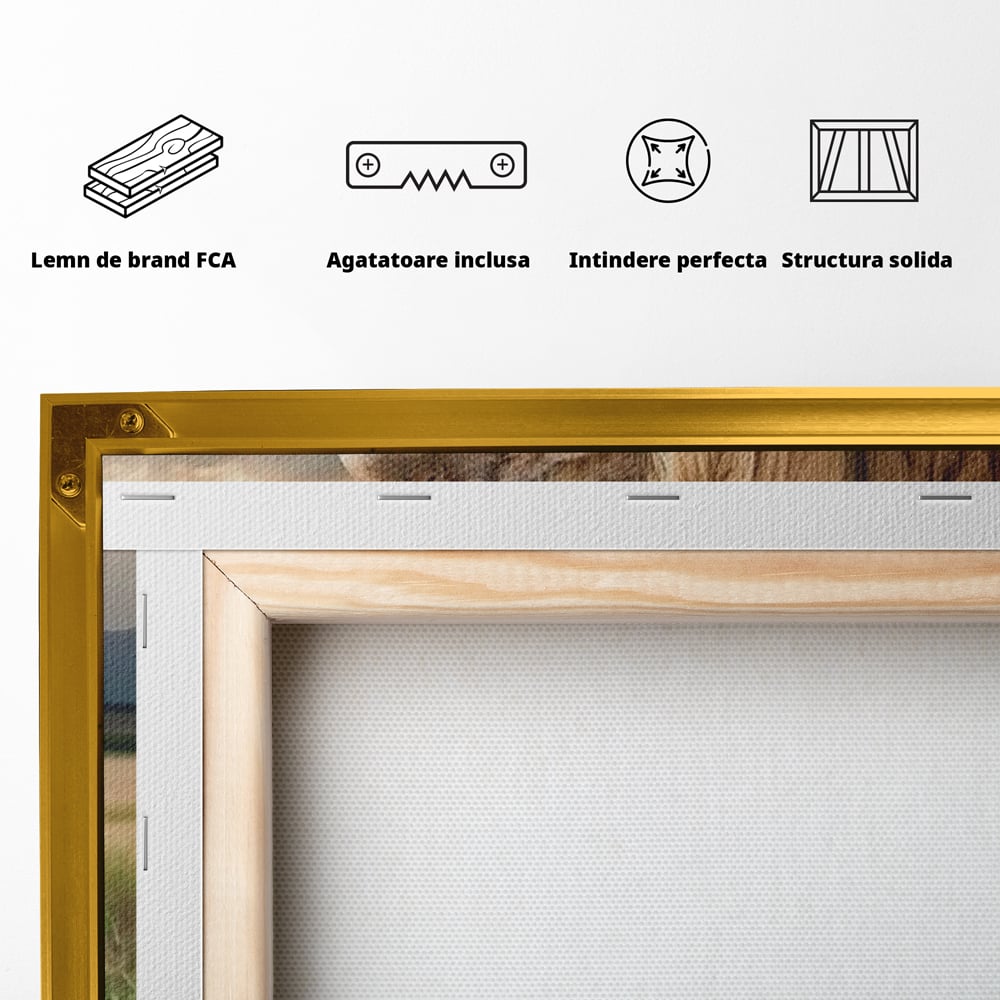 Leinwand Wandkunst Canvas Wandkunst Premium, LuxCanva® M1548, Bindung, Liebe, Familie, Huhn, Löwen, Schutz, Bindung, Tiere, König des Dschungels, Schlafzimmer, Büro, Wohnzimmer