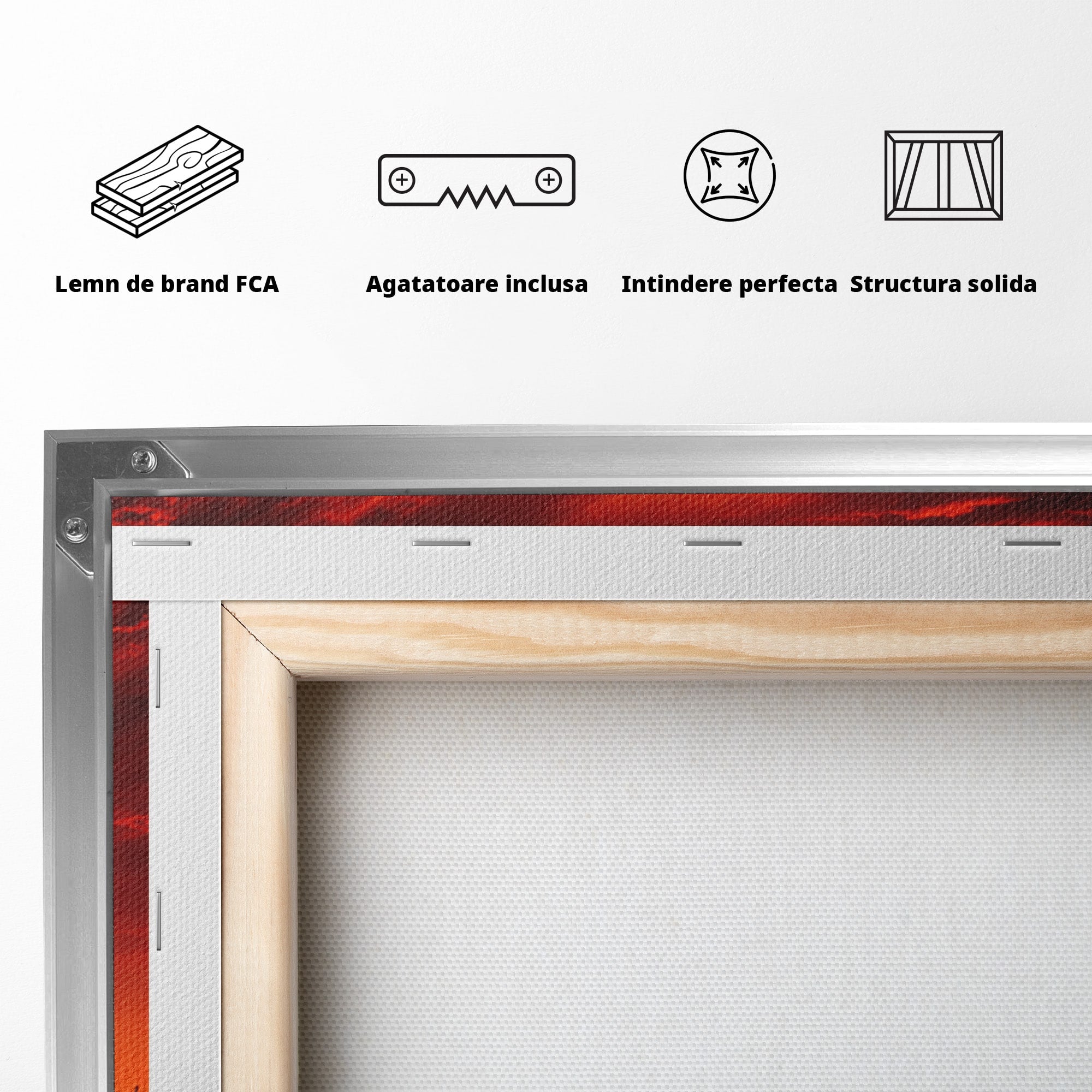 Tablou Canvas Premium LuxCanva® M1553, Apus Cu Tauri, Apus, Taur, Natura, Peisaj, Living, Culori Vibrante