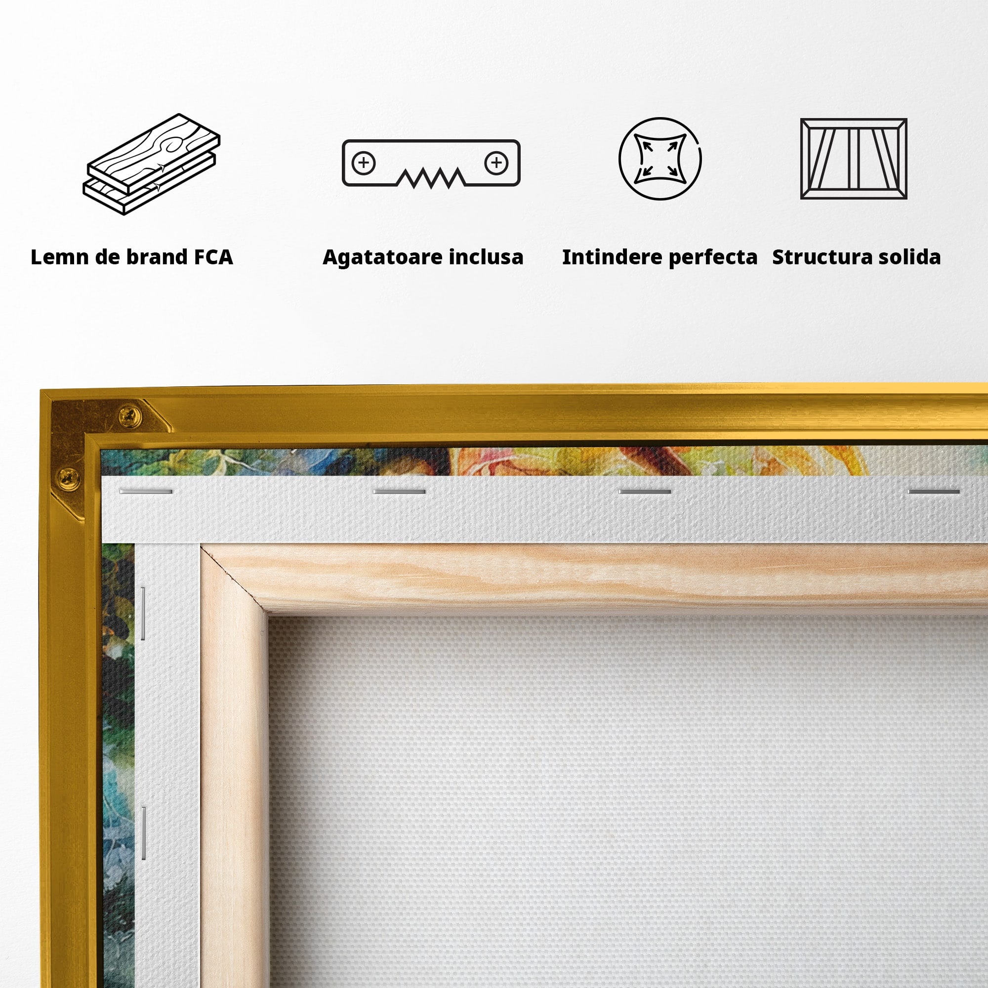 Tablou Canvas Premium LuxCanva® M1554, Cerbul Magic, Cerb, Natura, Pictura, Living, Vara, Silueta, Culori Vibrante