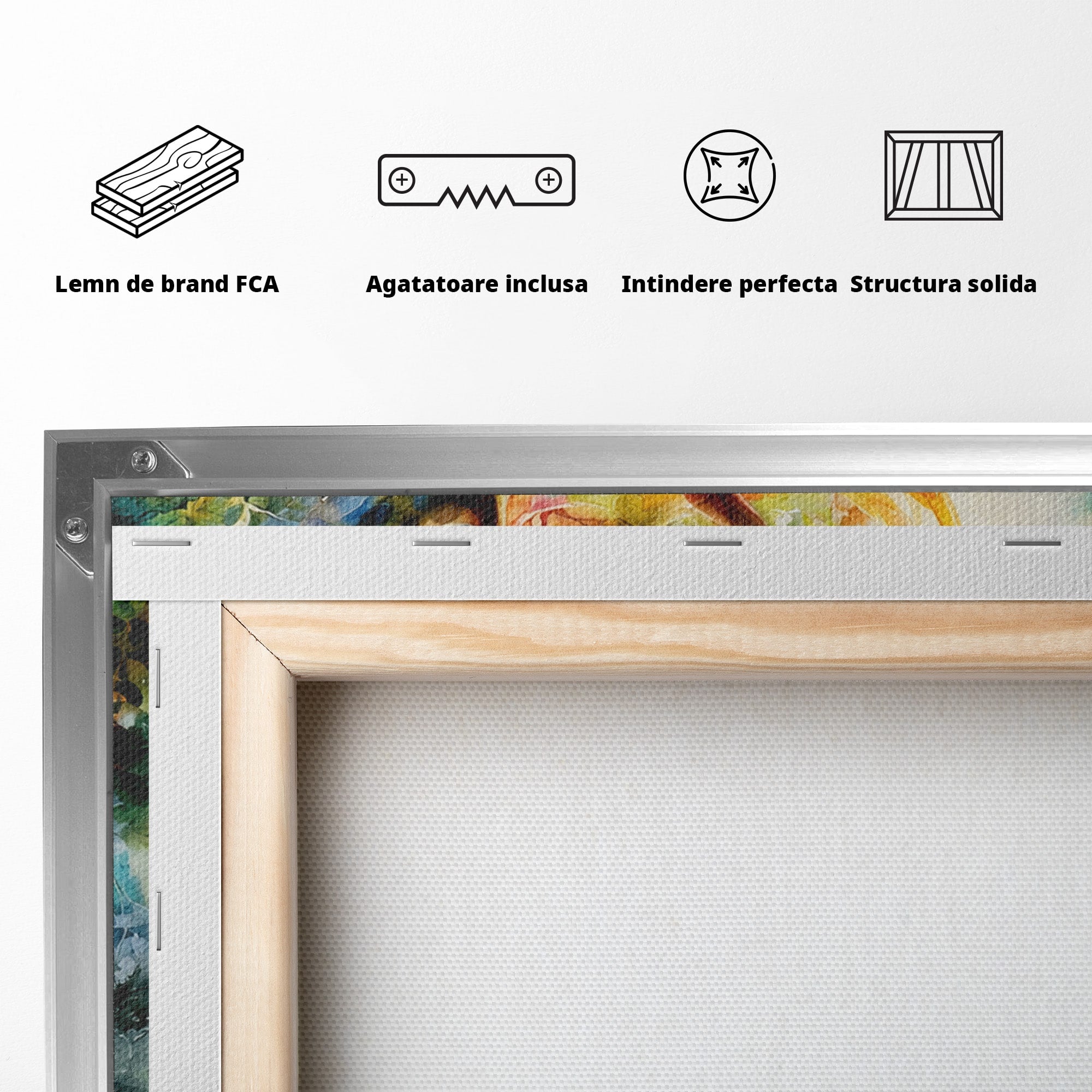 Tablou Canvas Premium LuxCanva® M1554, Cerbul Magic, Cerb, Natura, Pictura, Living, Vara, Silueta, Culori Vibrante