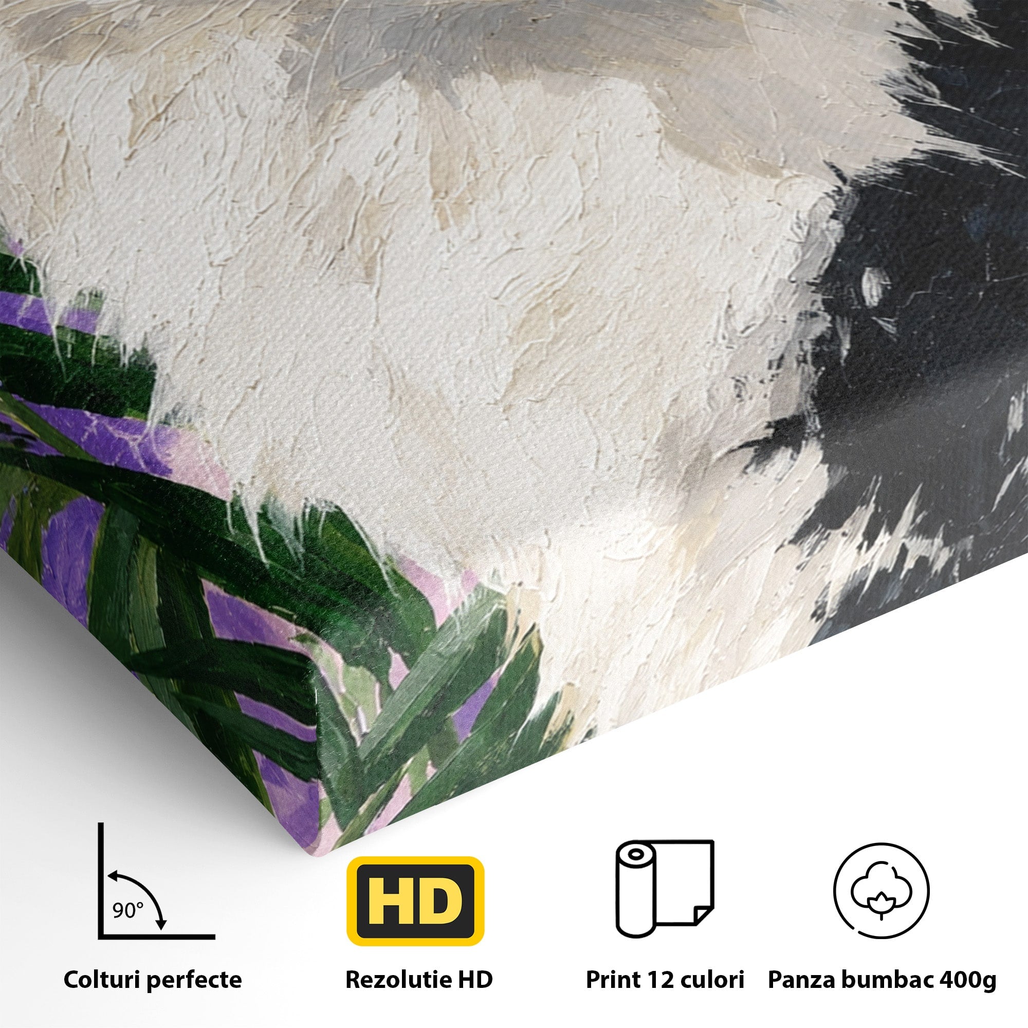 Tablou Canvas Premium LuxCanva® M1556, Pisica Eleganta, Pisica, Portret, Eleganta, Living, Dormitor, Culori Vibrante