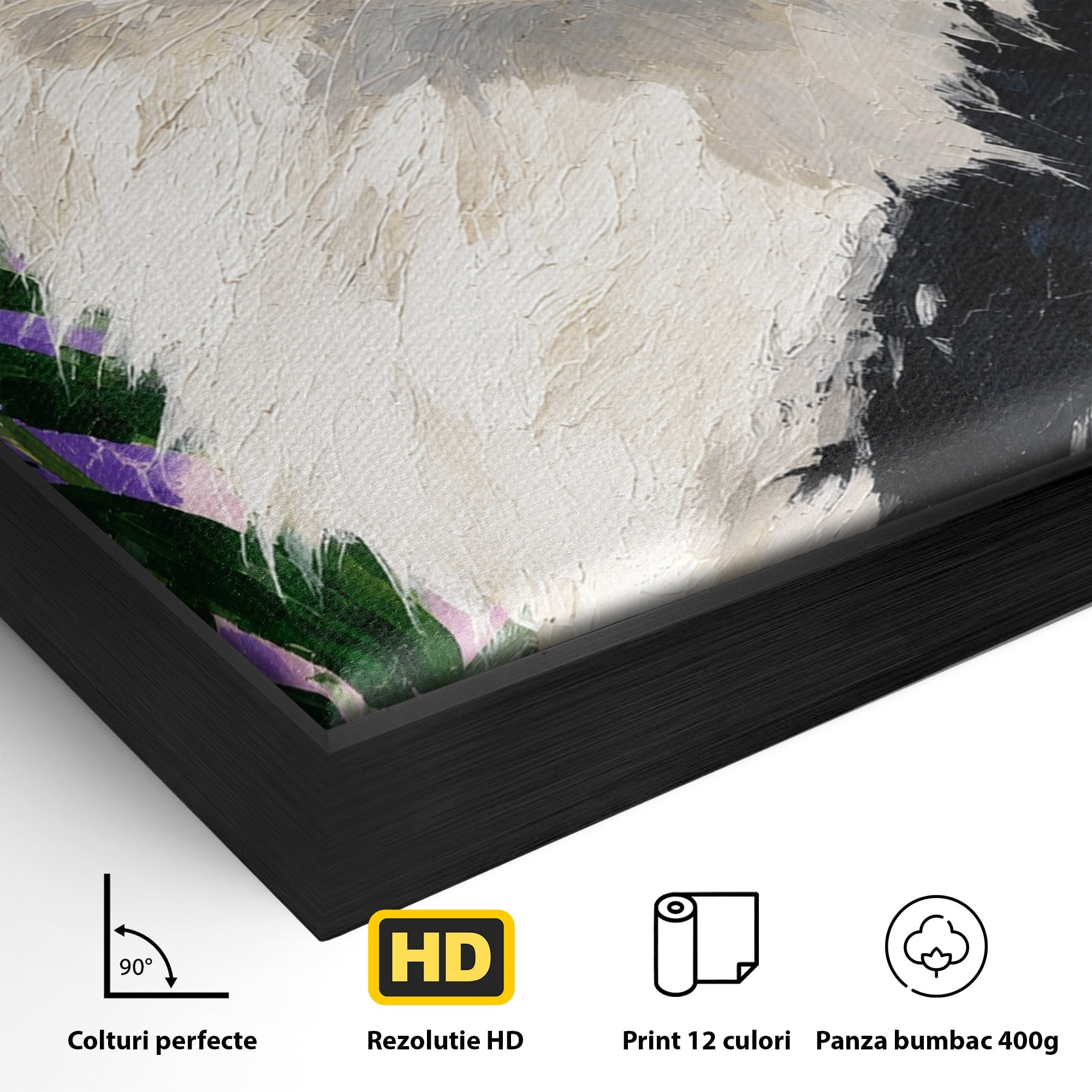 Tablou Canvas Premium LuxCanva® M1556, Pisica Eleganta, Pisica, Portret, Eleganta, Living, Dormitor, Culori Vibrante