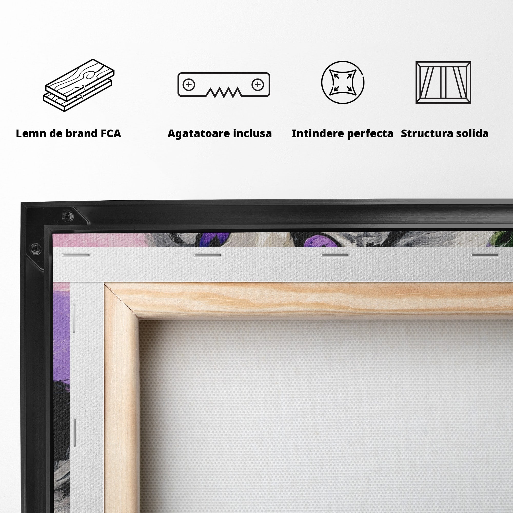 Tablou Canvas Premium LuxCanva® M1556, Pisica Eleganta, Pisica, Portret, Eleganta, Living, Dormitor, Culori Vibrante