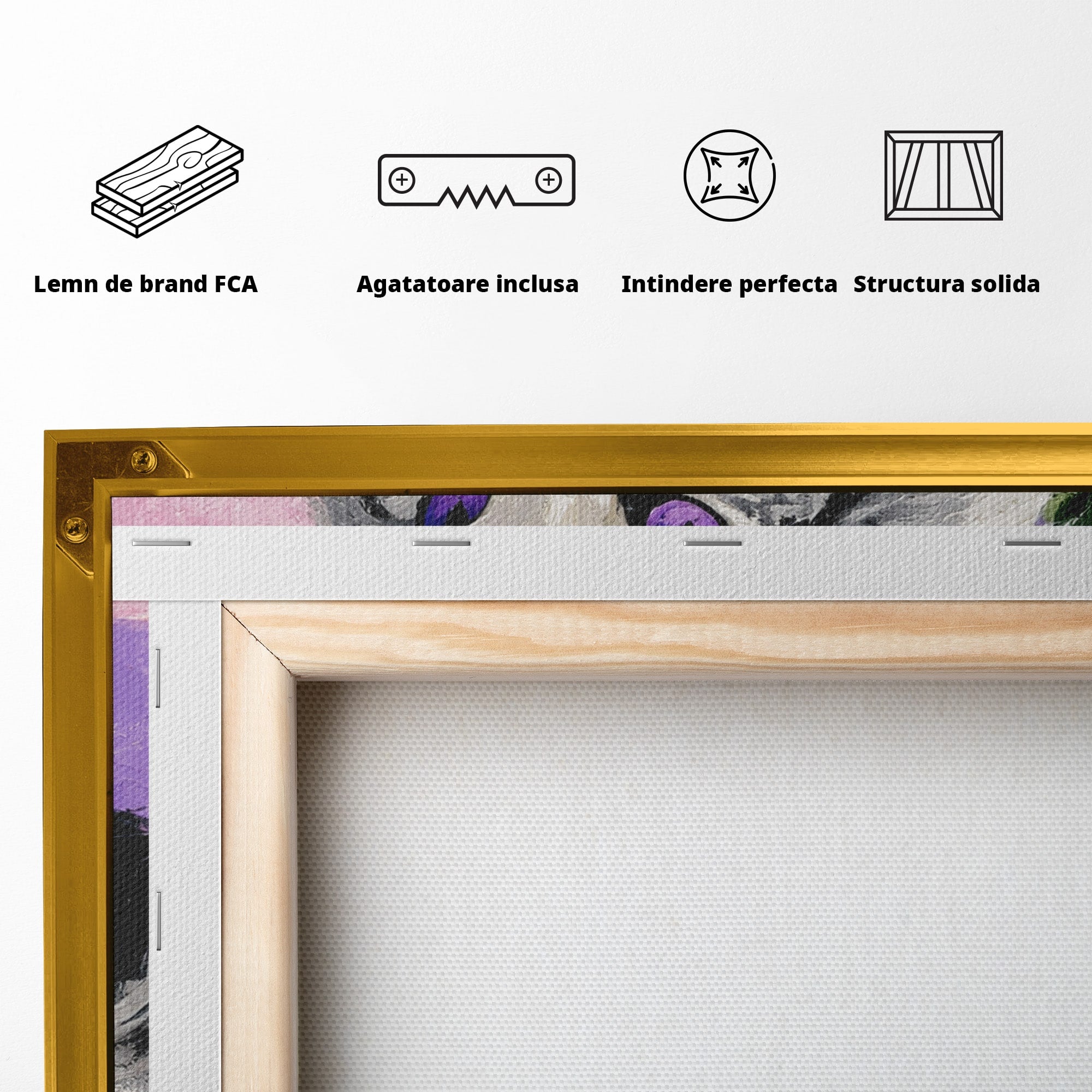 Tablou Canvas Premium LuxCanva® M1556, Pisica Eleganta, Pisica, Portret, Eleganta, Living, Dormitor, Culori Vibrante