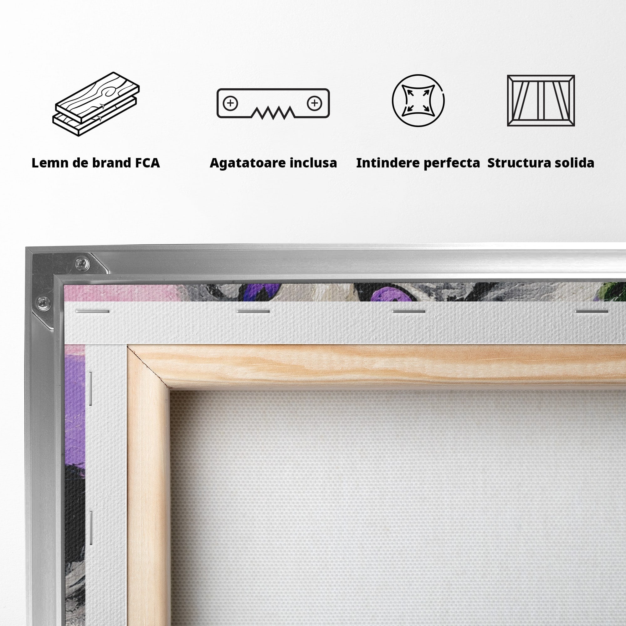 Tablou Canvas Premium LuxCanva® M1556, Pisica Eleganta, Pisica, Portret, Eleganta, Living, Dormitor, Culori Vibrante