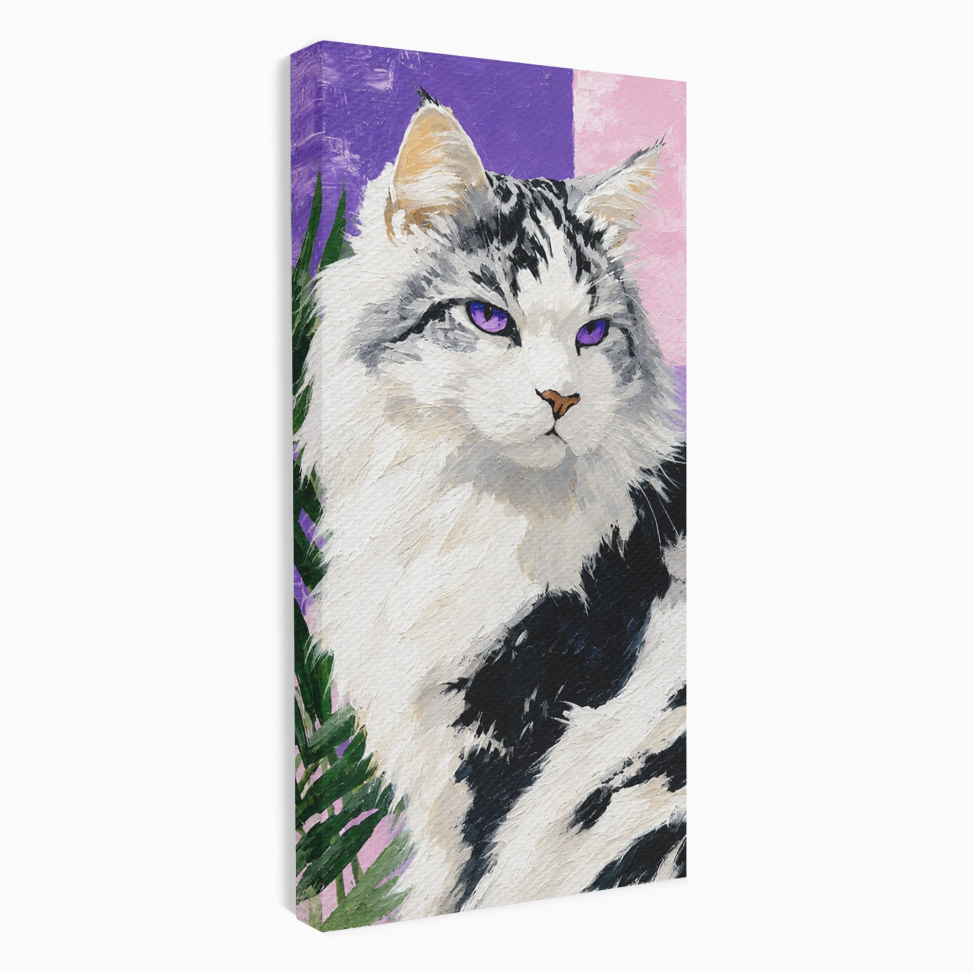 Tablou Canvas Premium LuxCanva® M1556, Pisica Eleganta, Pisica, Portret, Eleganta, Living, Dormitor, Culori Vibrante