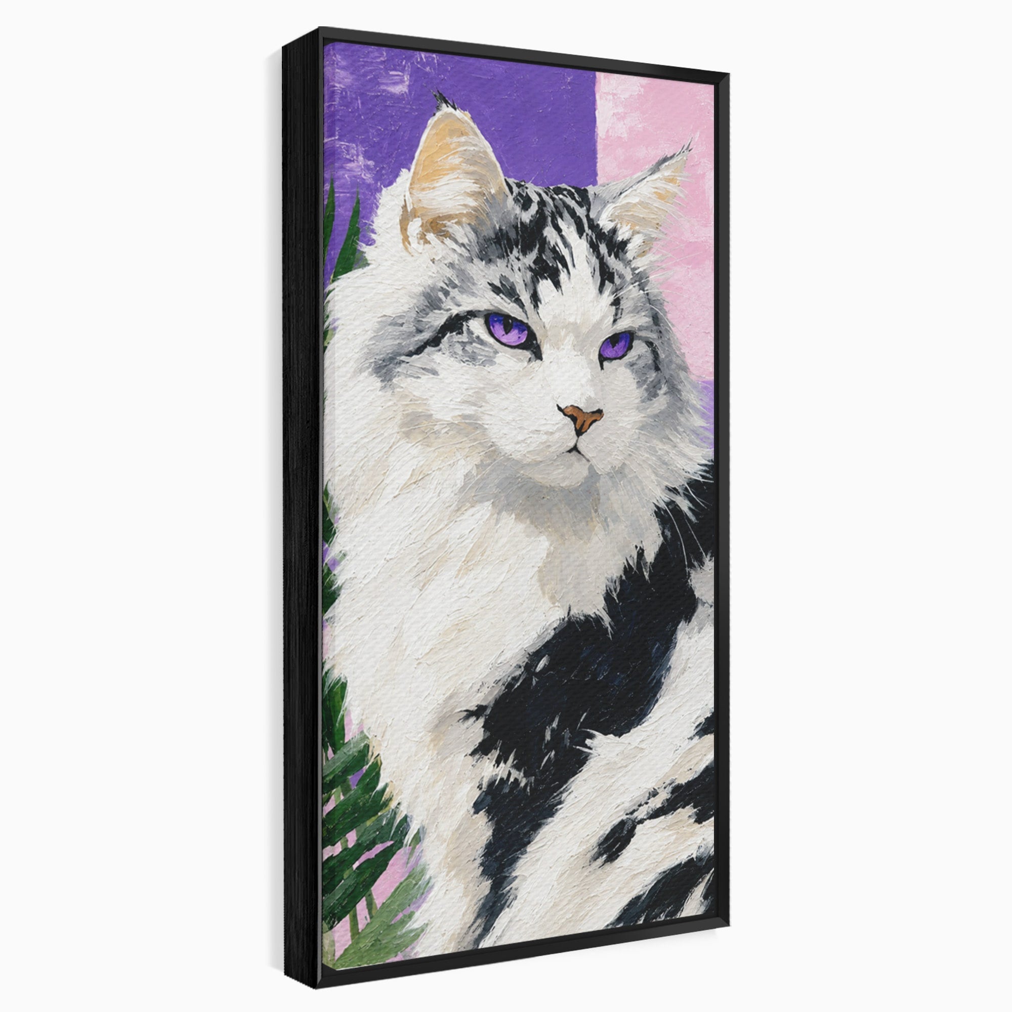 Tablou Canvas Premium LuxCanva® M1556, Pisica Eleganta, Pisica, Portret, Eleganta, Living, Dormitor, Culori Vibrante