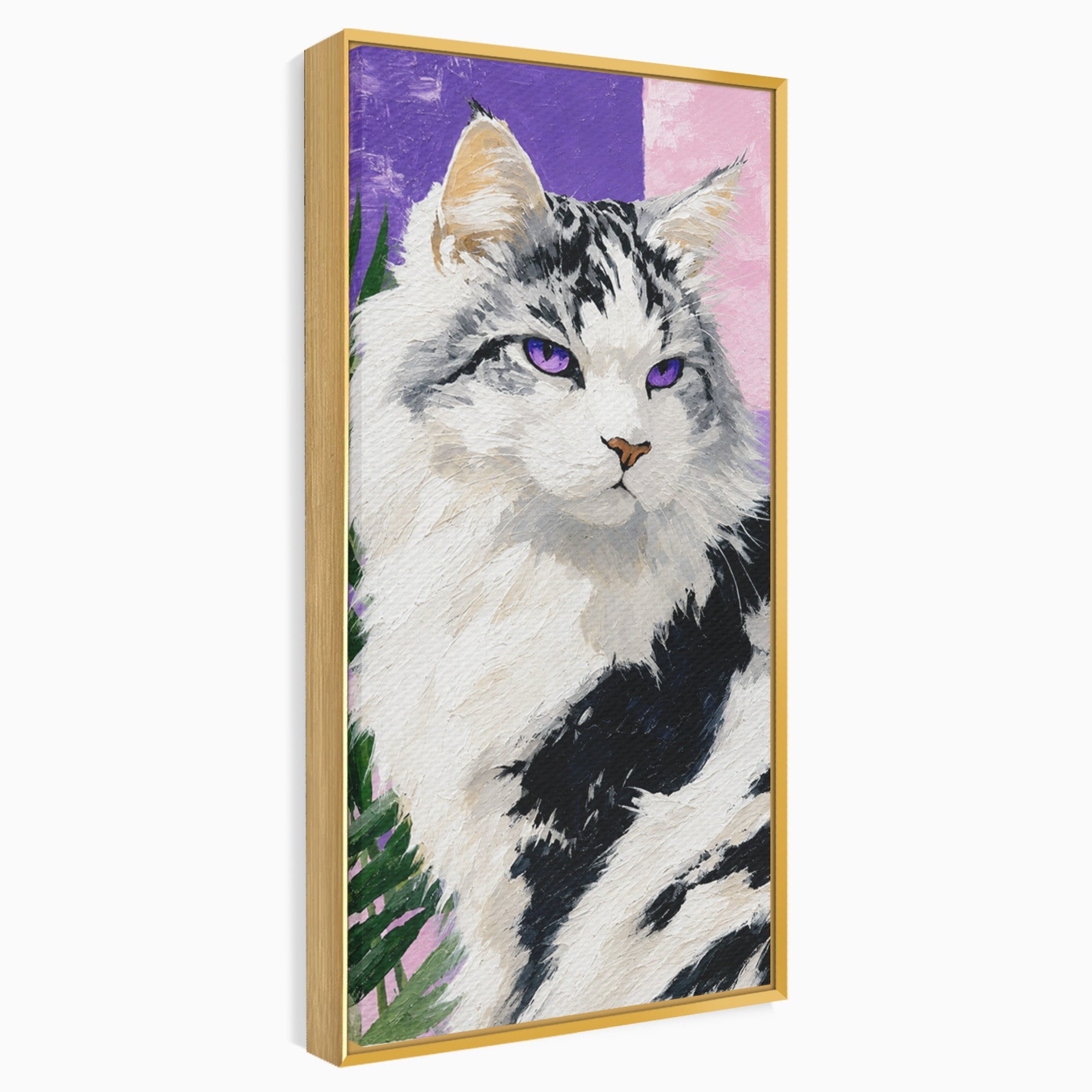 Tablou Canvas Premium LuxCanva® M1556, Pisica Eleganta, Pisica, Portret, Eleganta, Living, Dormitor, Culori Vibrante
