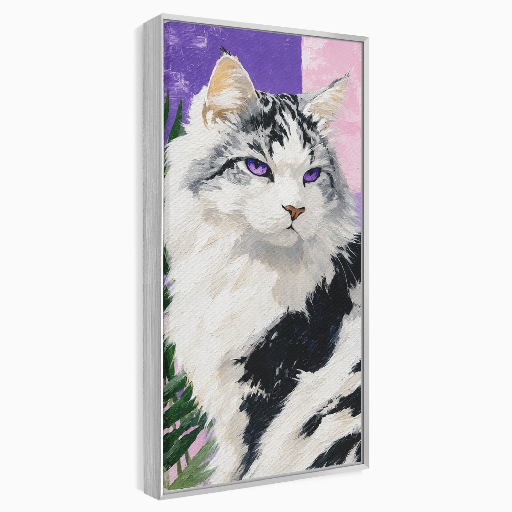 Tablou Canvas Premium LuxCanva® M1556, Pisica Eleganta, Pisica, Portret, Eleganta, Living, Dormitor, Culori Vibrante