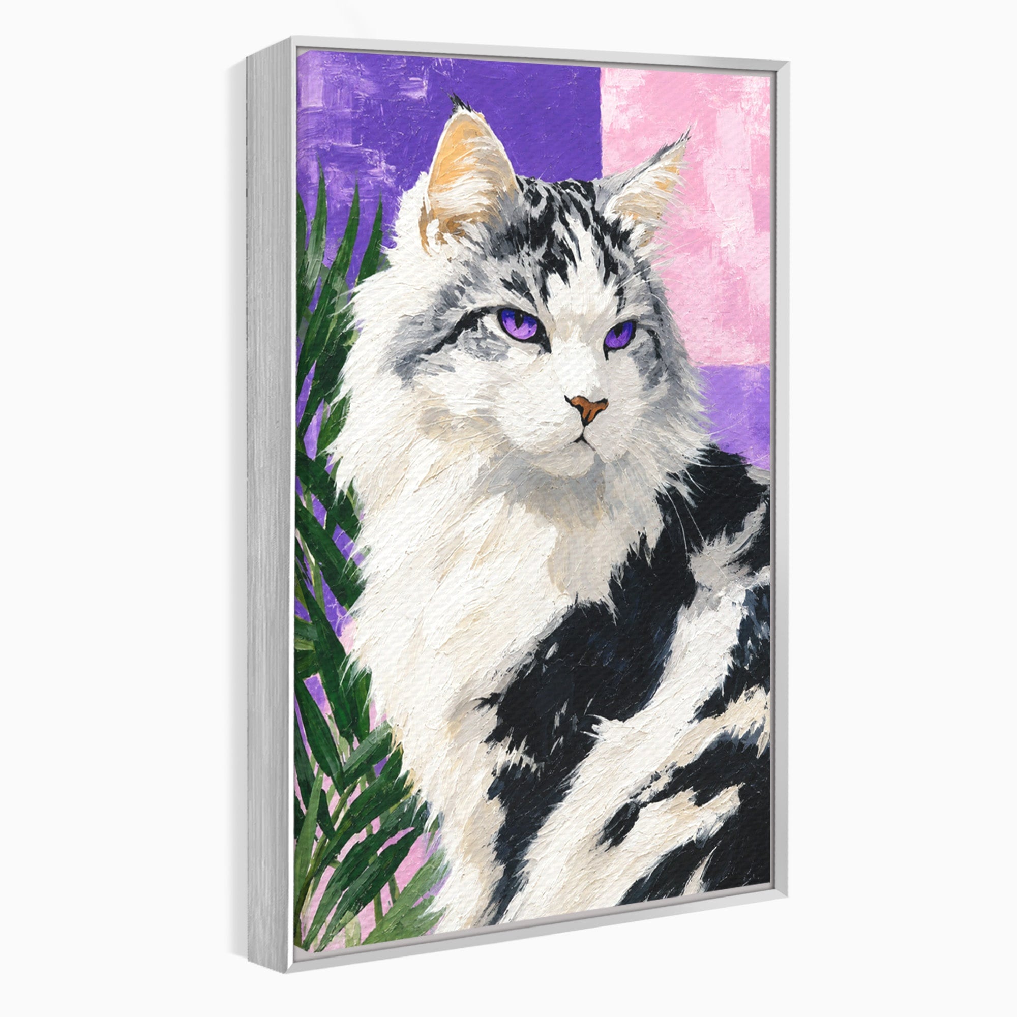 Tablou Canvas Premium LuxCanva® M1556, Pisica Eleganta, Pisica, Portret, Eleganta, Living, Dormitor, Culori Vibrante