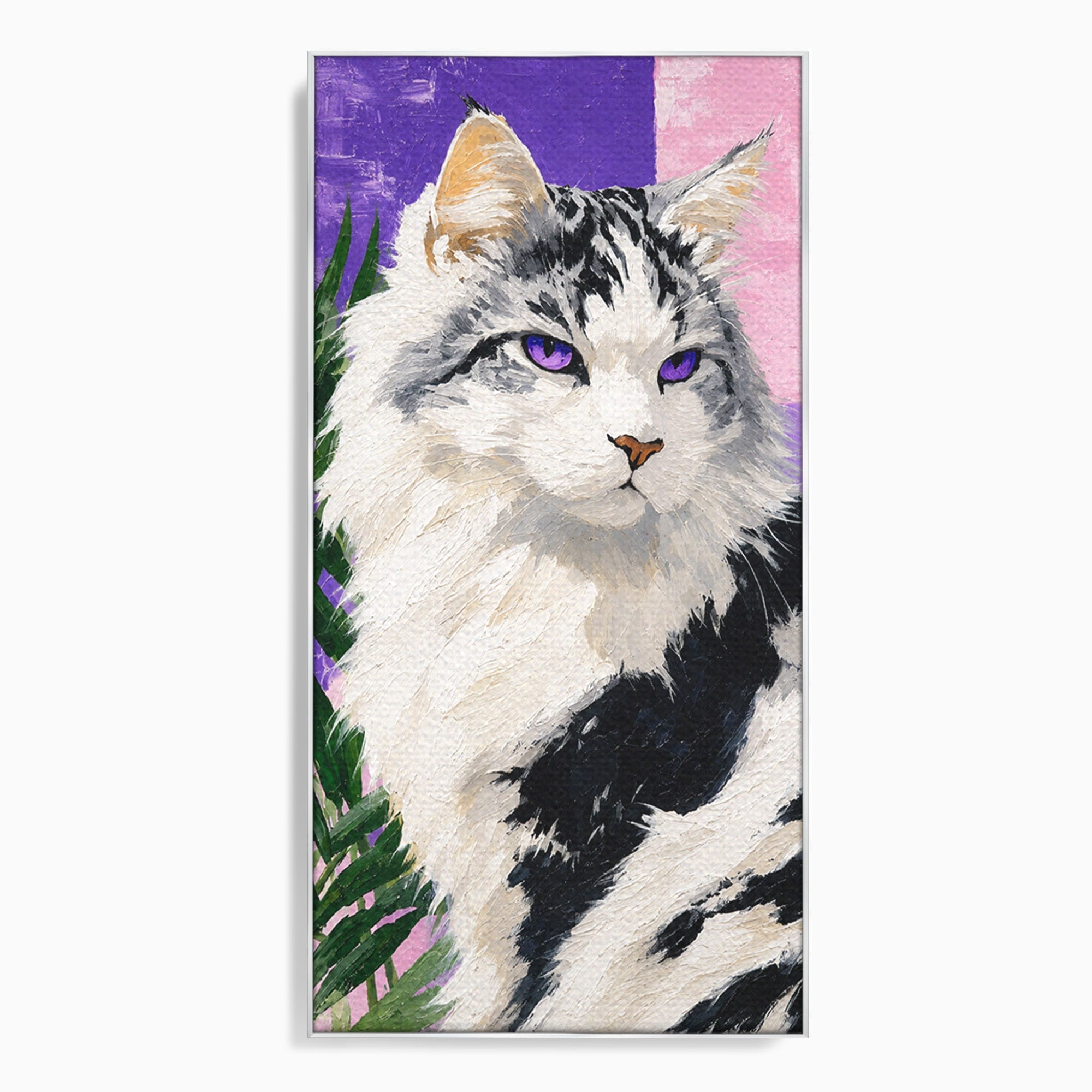 Tablou Canvas Premium LuxCanva® M1556, Pisica Eleganta, Pisica, Portret, Eleganta, Living, Dormitor, Culori Vibrante