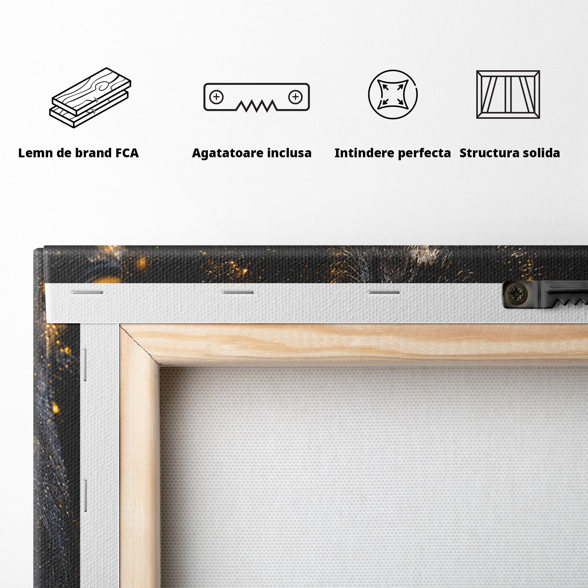 Tablou Canvas Premium LuxCanva® M1559, Pantera Aurie, Pantera, Animale, Mister, Eleganta, Dormitor, Living, Culori Vibrante