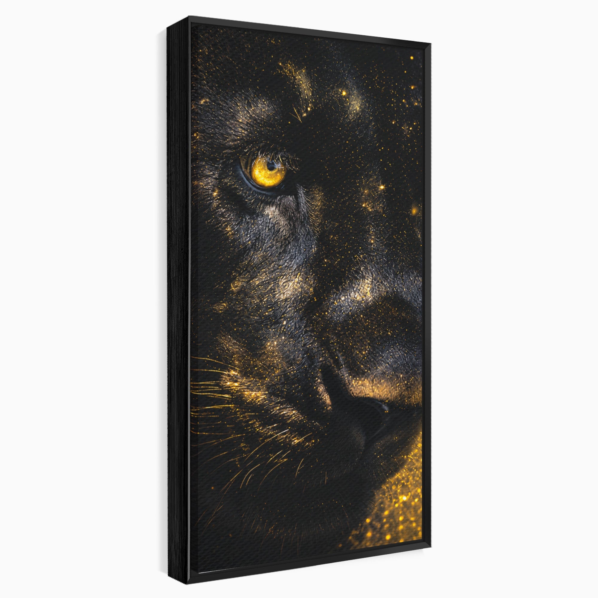 Tablou Canvas Premium LuxCanva® M1559, Pantera Aurie, Pantera, Animale, Mister, Eleganta, Dormitor, Living, Culori Vibrante