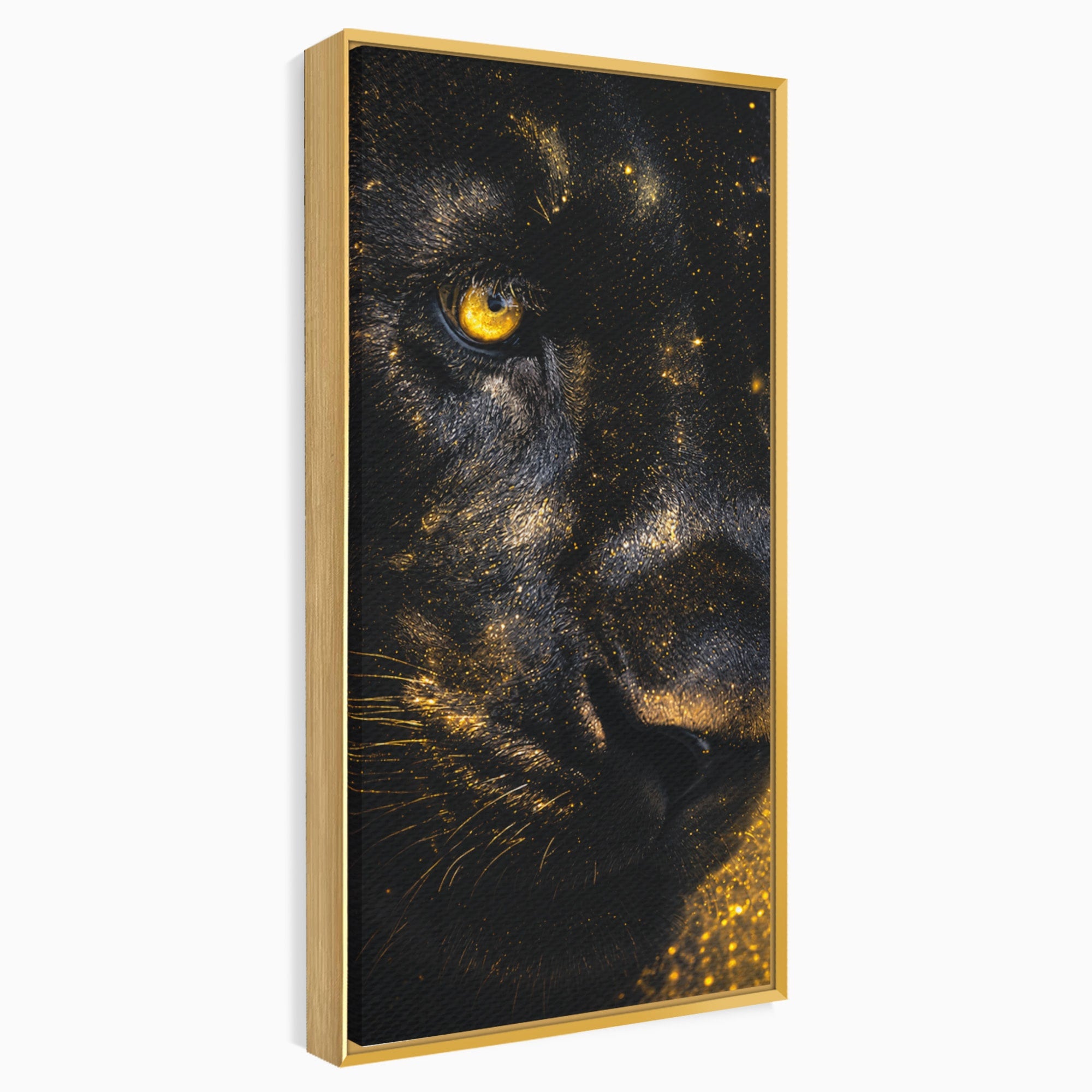 Tablou Canvas Premium LuxCanva® M1559, Pantera Aurie, Pantera, Animale, Mister, Eleganta, Dormitor, Living, Culori Vibrante