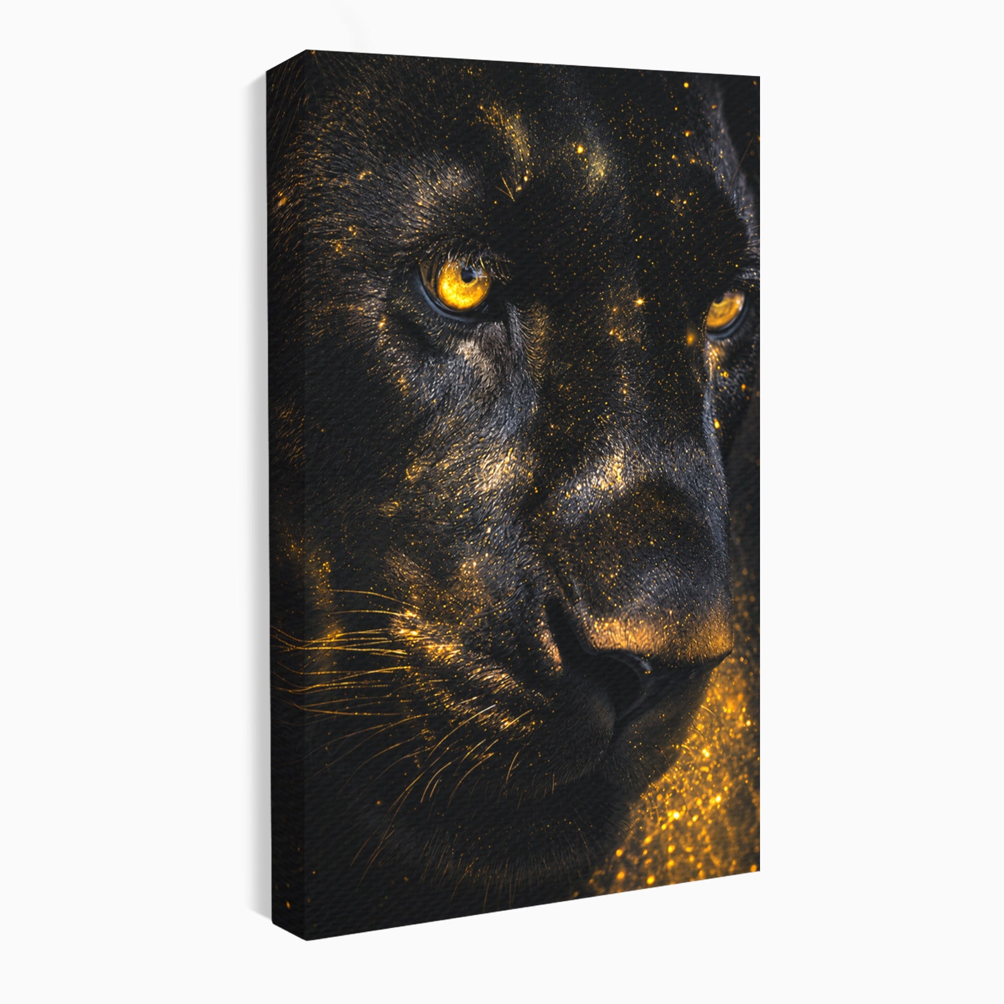Tablou Canvas Premium LuxCanva® M1559, Pantera Aurie, Pantera, Animale, Mister, Eleganta, Dormitor, Living, Culori Vibrante