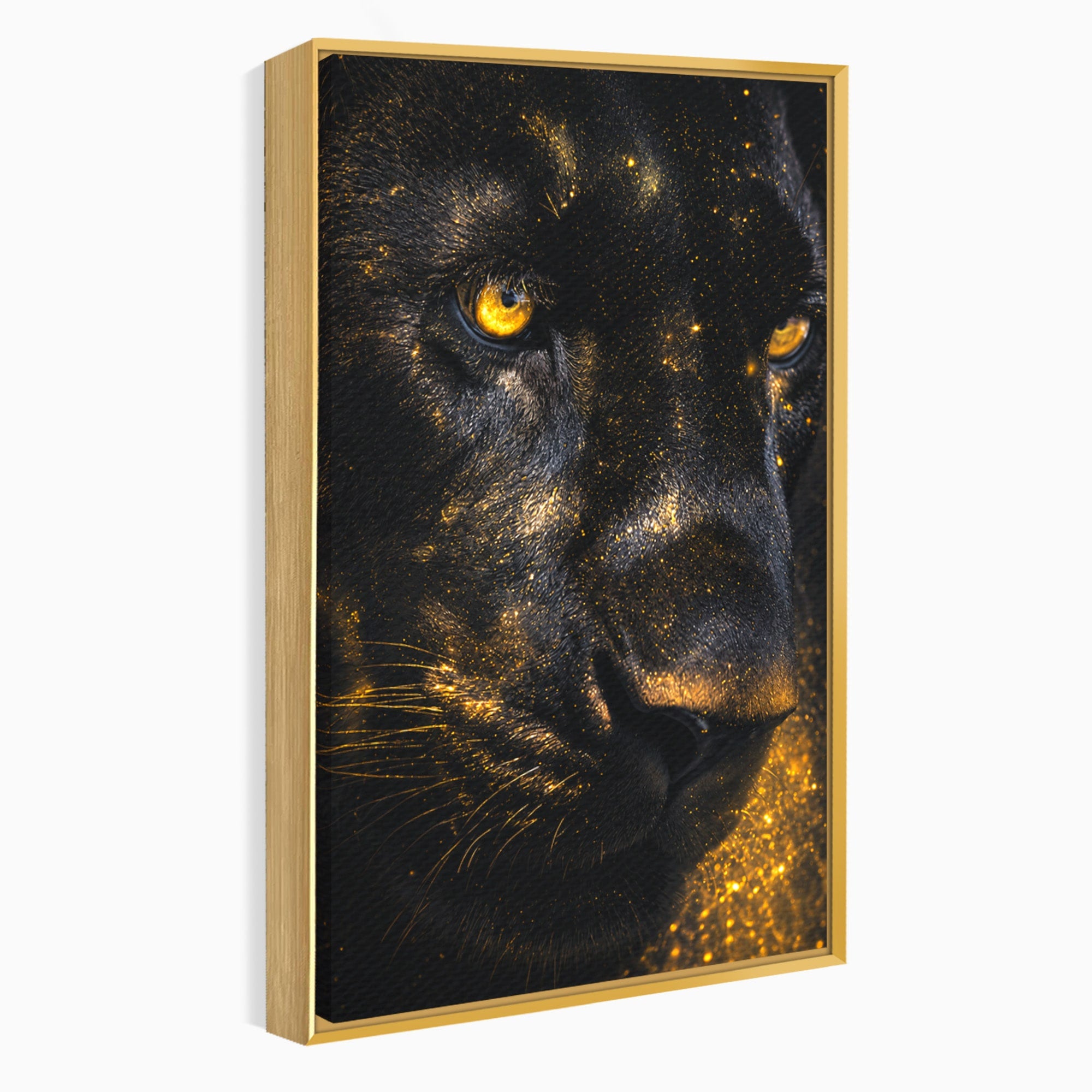 Tablou Canvas Premium LuxCanva® M1559, Pantera Aurie, Pantera, Animale, Mister, Eleganta, Dormitor, Living, Culori Vibrante