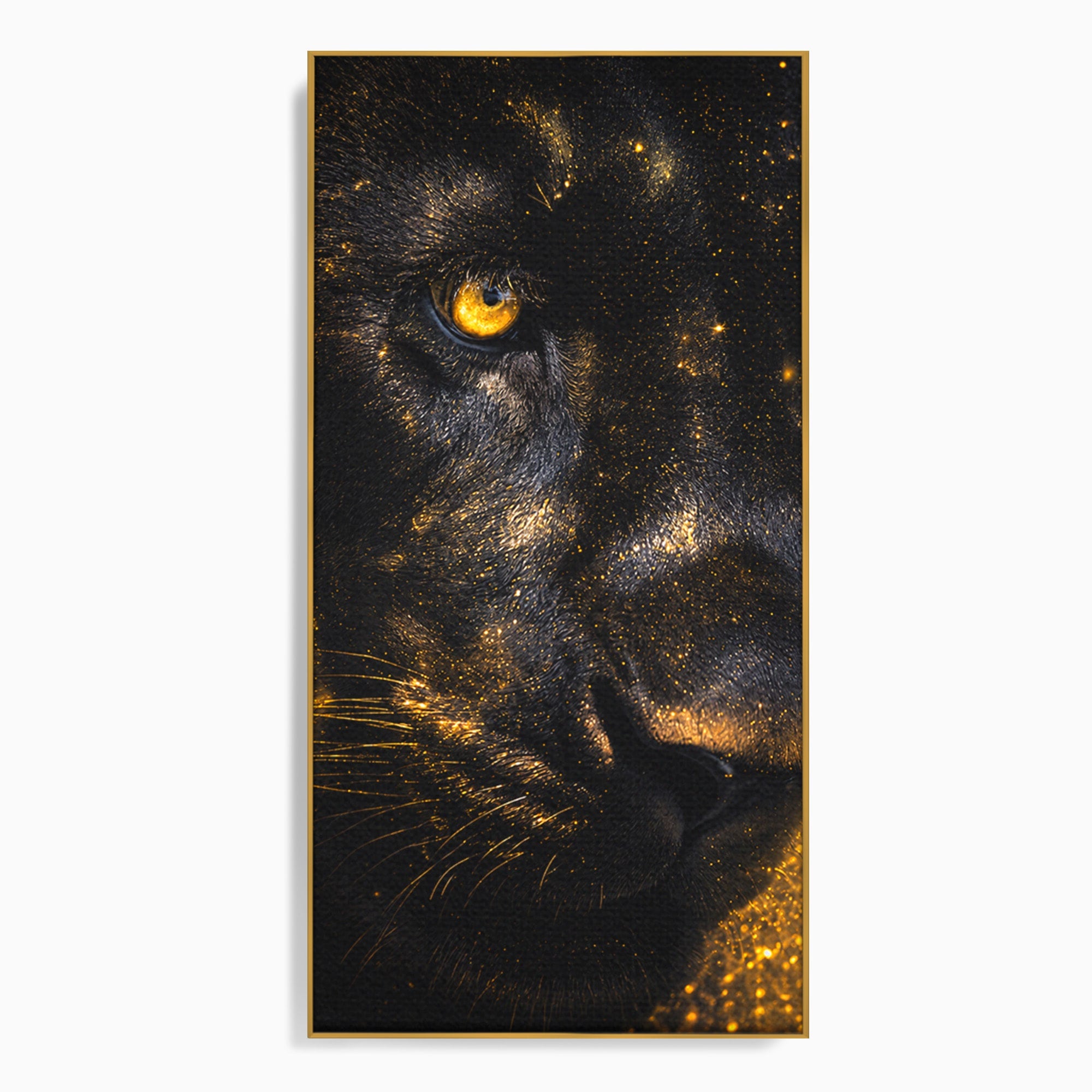 Tablou Canvas Premium LuxCanva® M1559, Pantera Aurie, Pantera, Animale, Mister, Eleganta, Dormitor, Living, Culori Vibrante