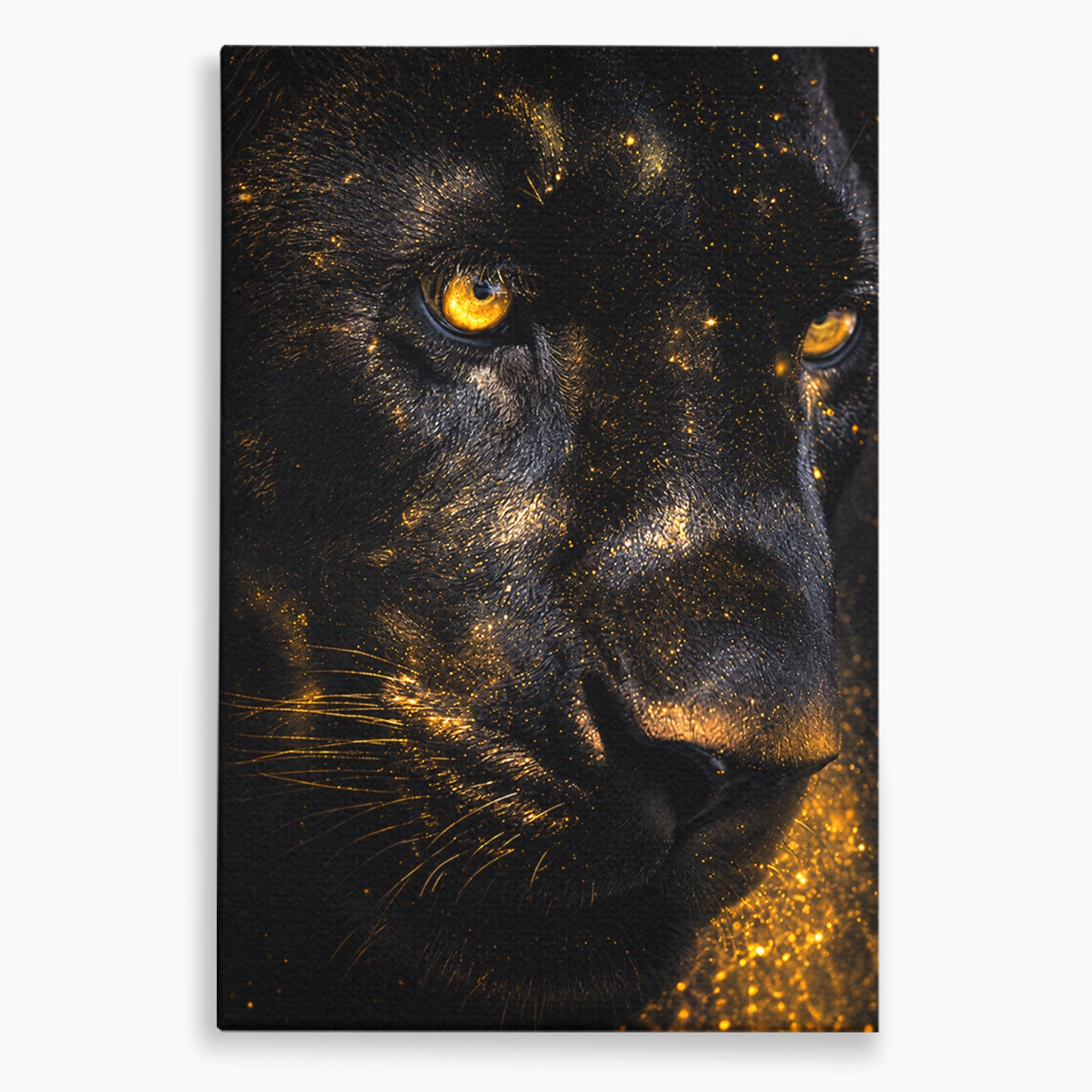 Tablou Canvas Premium LuxCanva® M1559, Pantera Aurie, Pantera, Animale, Mister, Eleganta, Dormitor, Living, Culori Vibrante